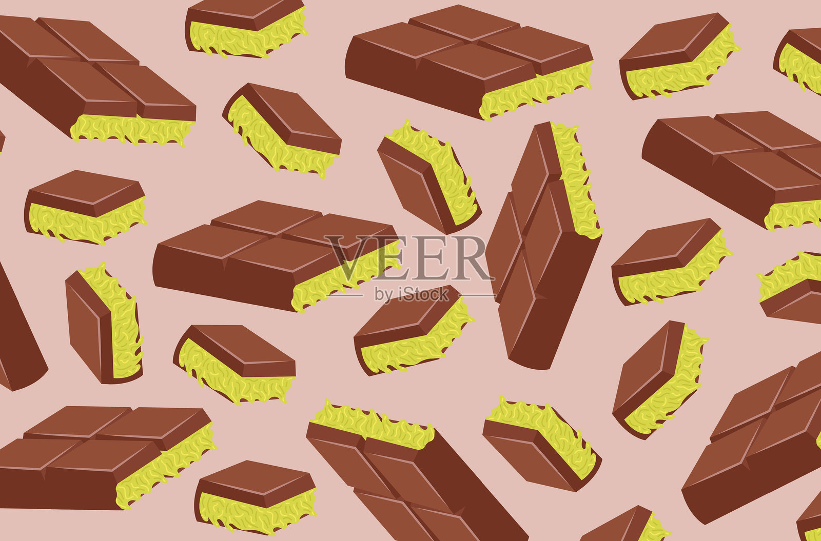 迪拜巧克力背景。插画图片素材