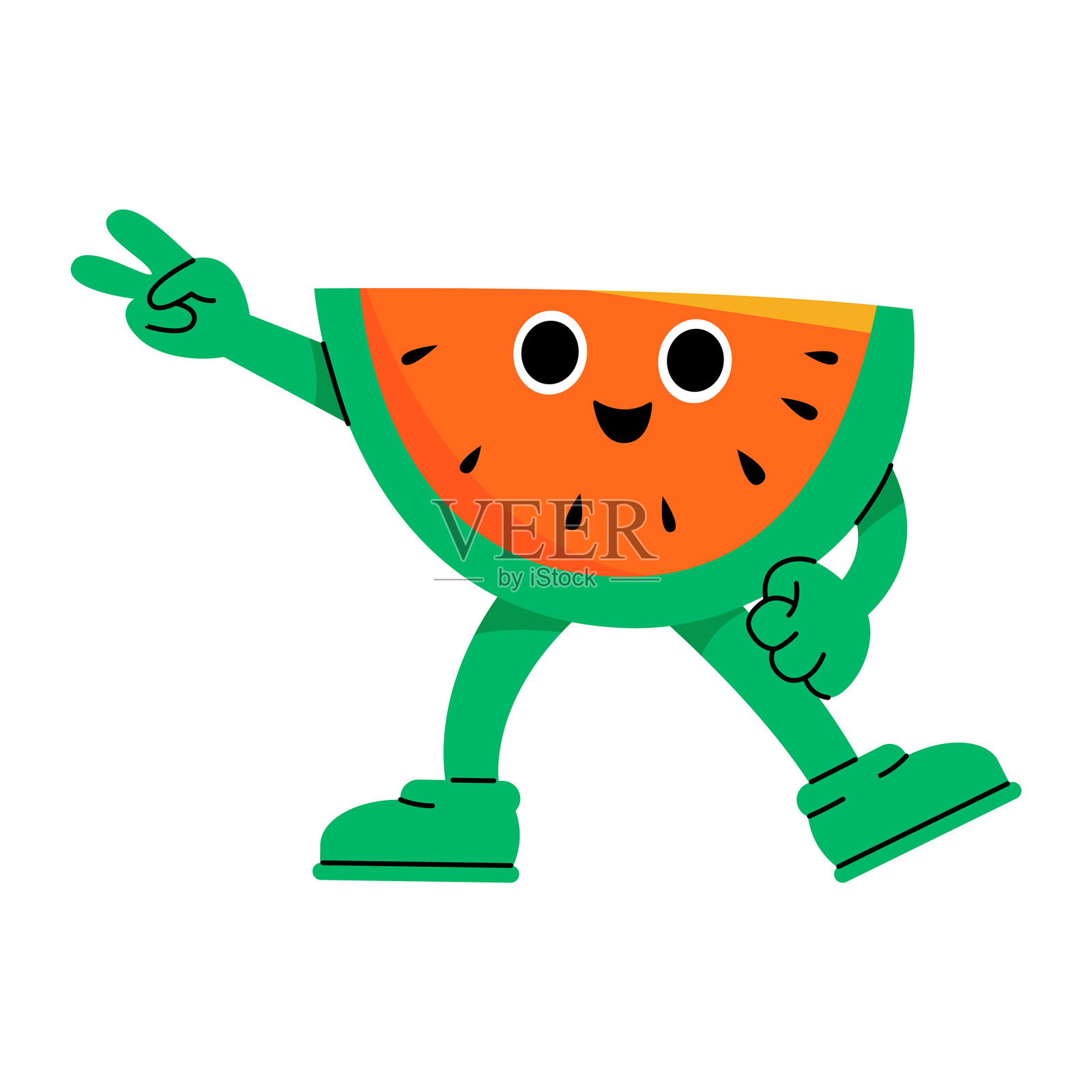 西瓜角色插图插画图片素材