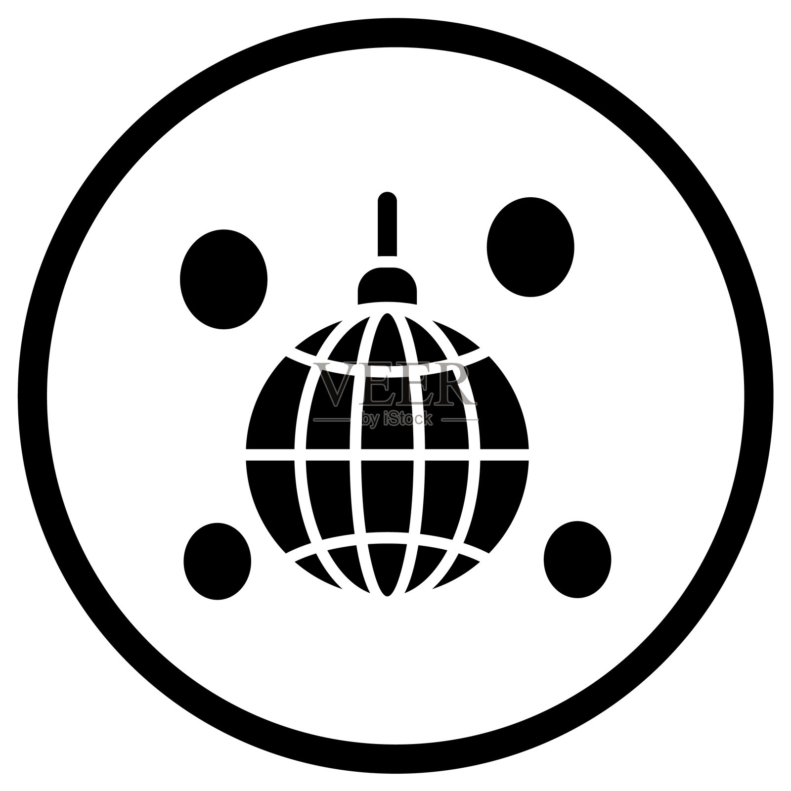 迪斯科球矢量图标设计插图插画图片素材