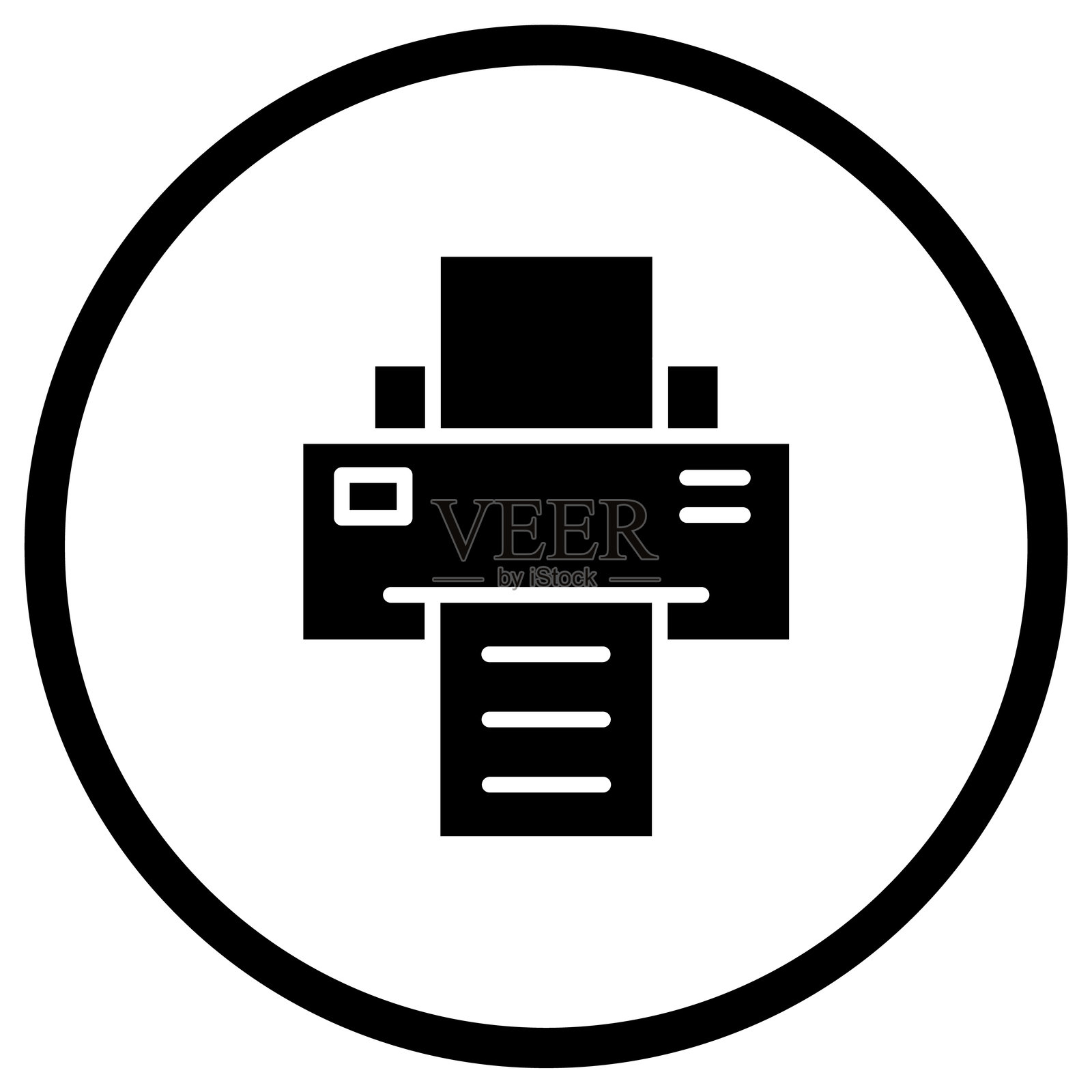 打印机矢量图标设计插图插画图片素材