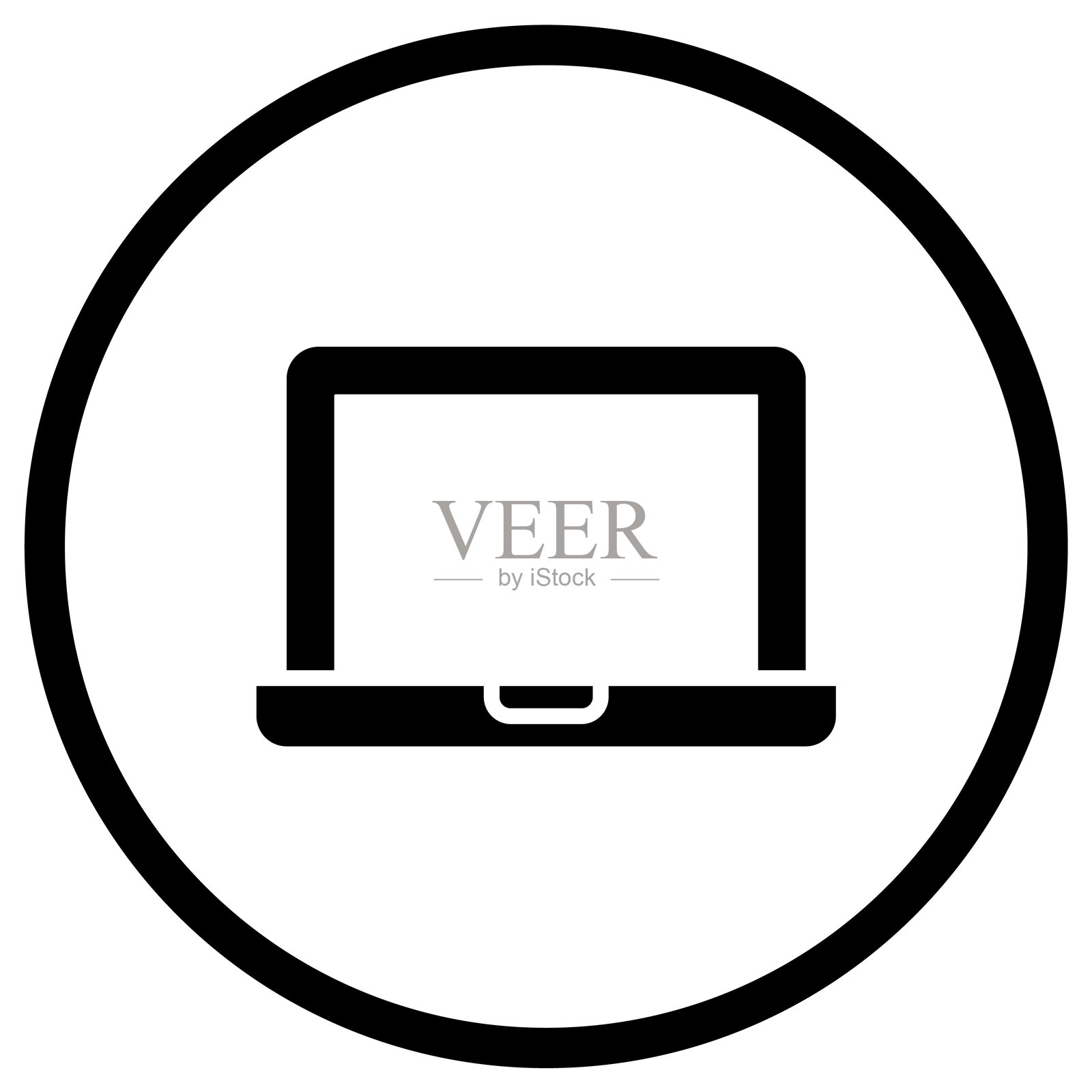 笔记本电脑矢量图标设计插图插画图片素材