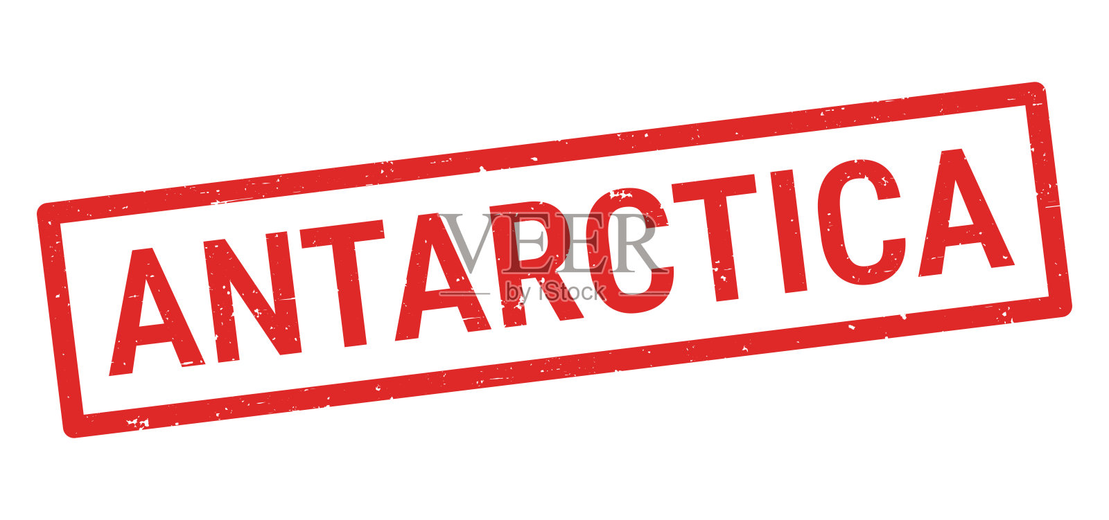 南极洲 - 白色背景上的红色橡胶印章插画图片素材