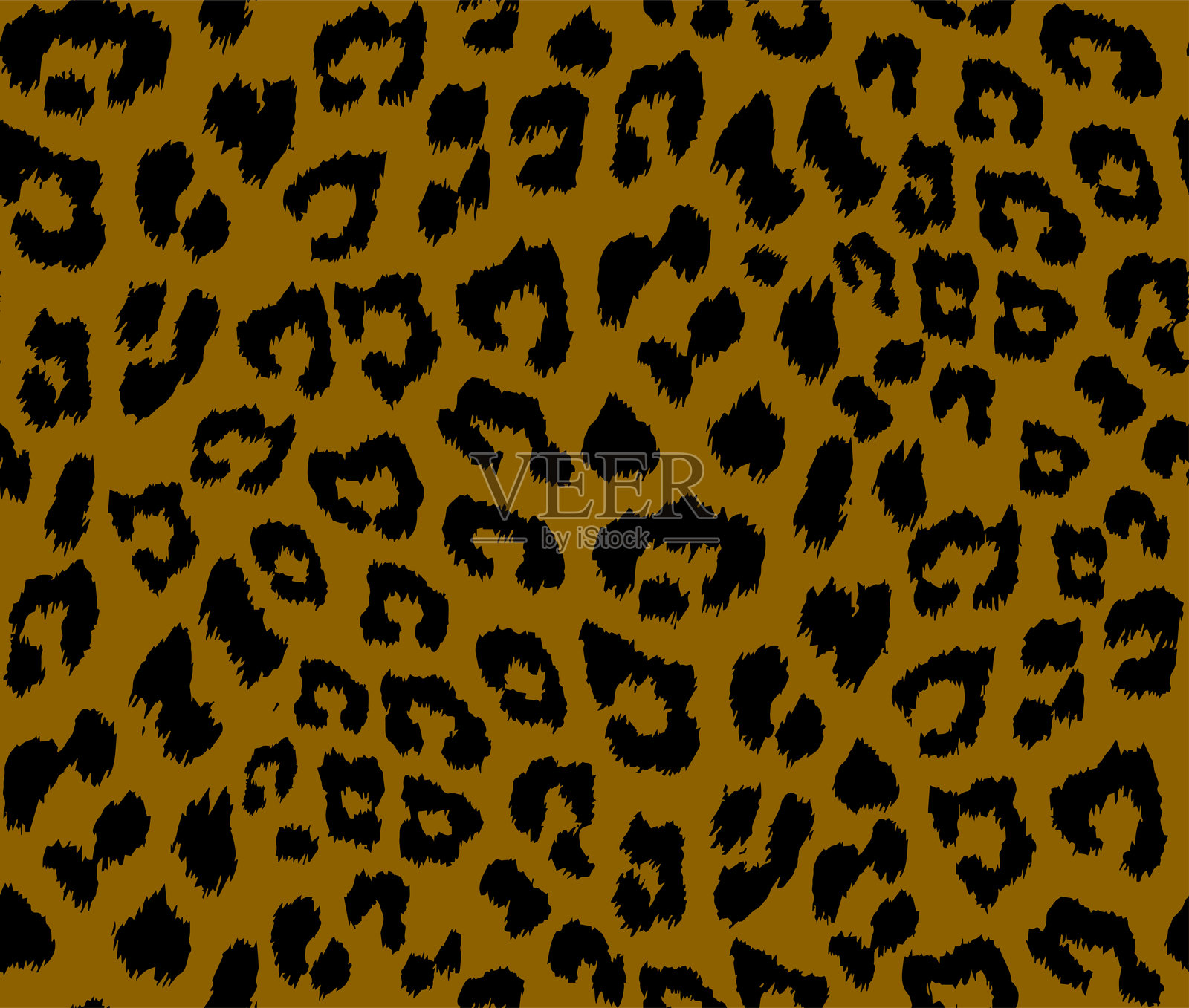 无缝矢量豹子皮毛图案插画图片素材