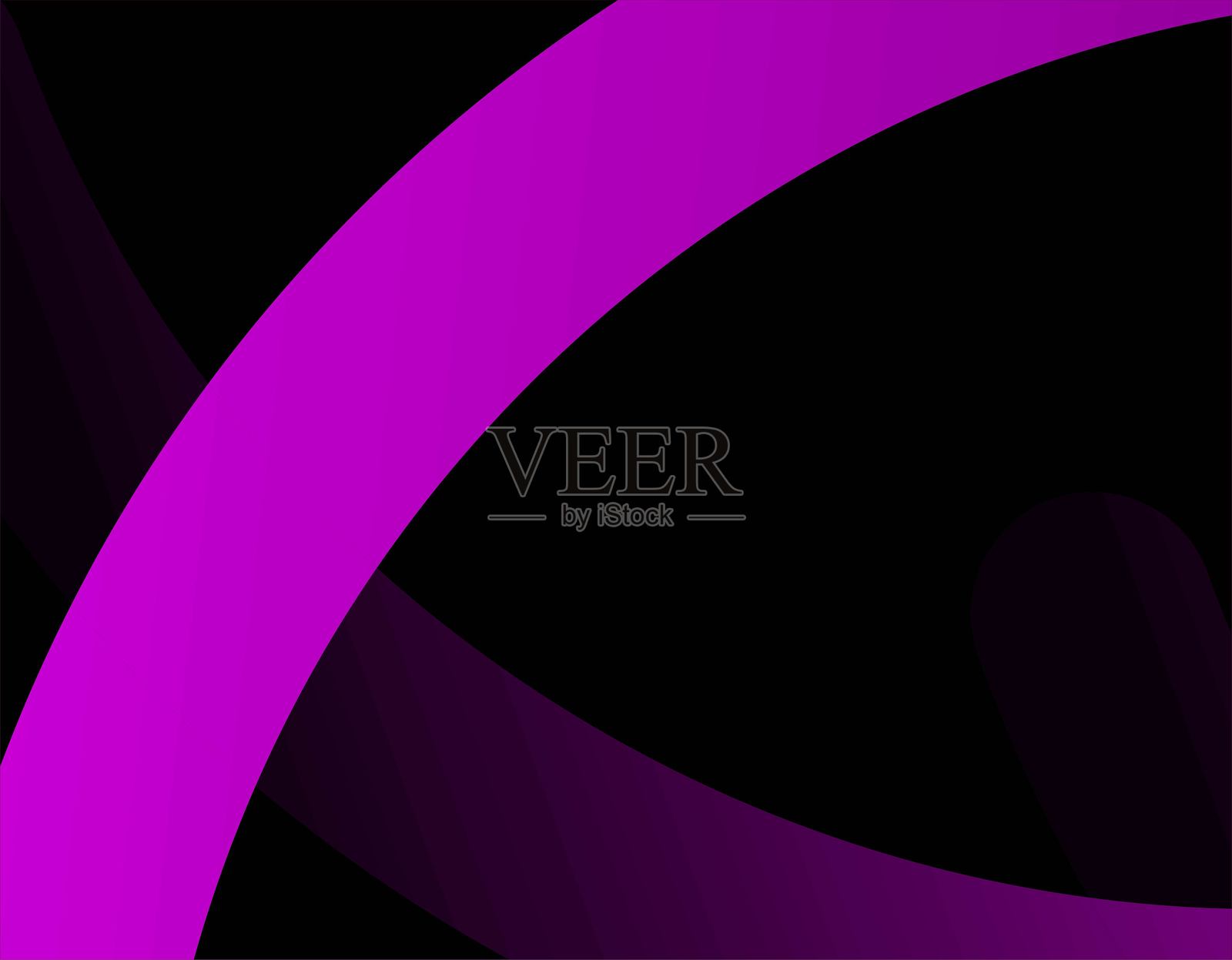 抽象波浪线海报背景。极简渐变色封面模板。插画图片素材