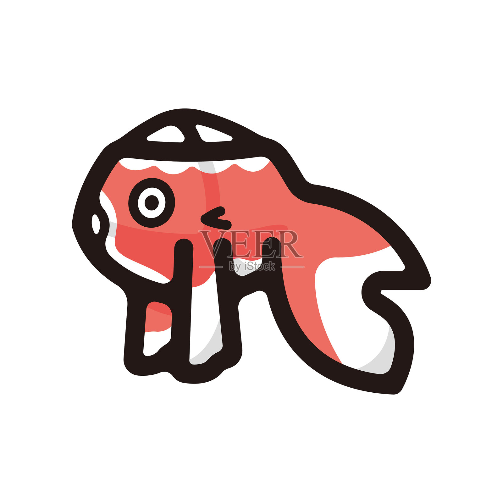 金鱼灯插图图标。简单的矢量轮廓，适用于图形设计的剪贴画。插画图片素材