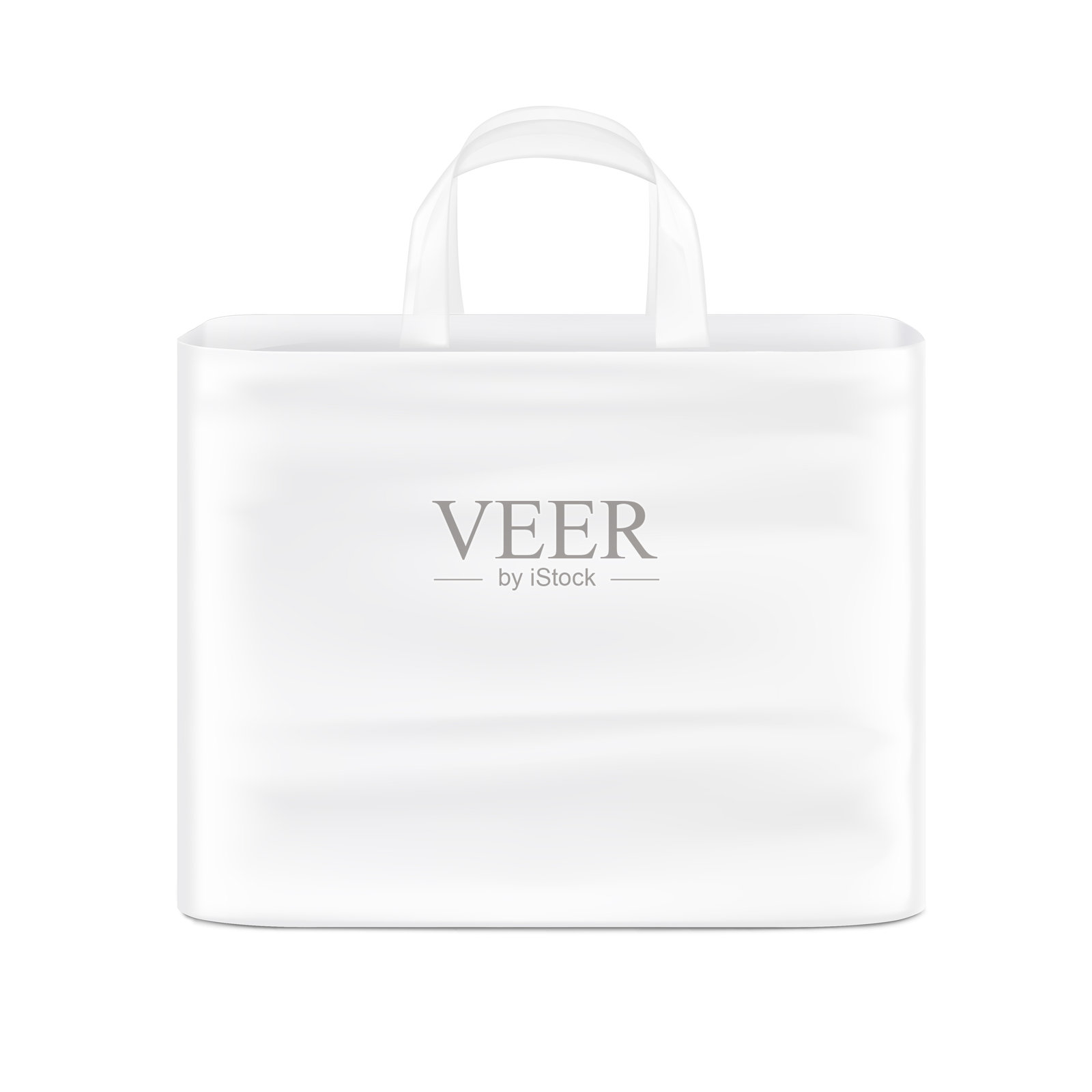 带手柄的立式袋子模型。插画图片素材