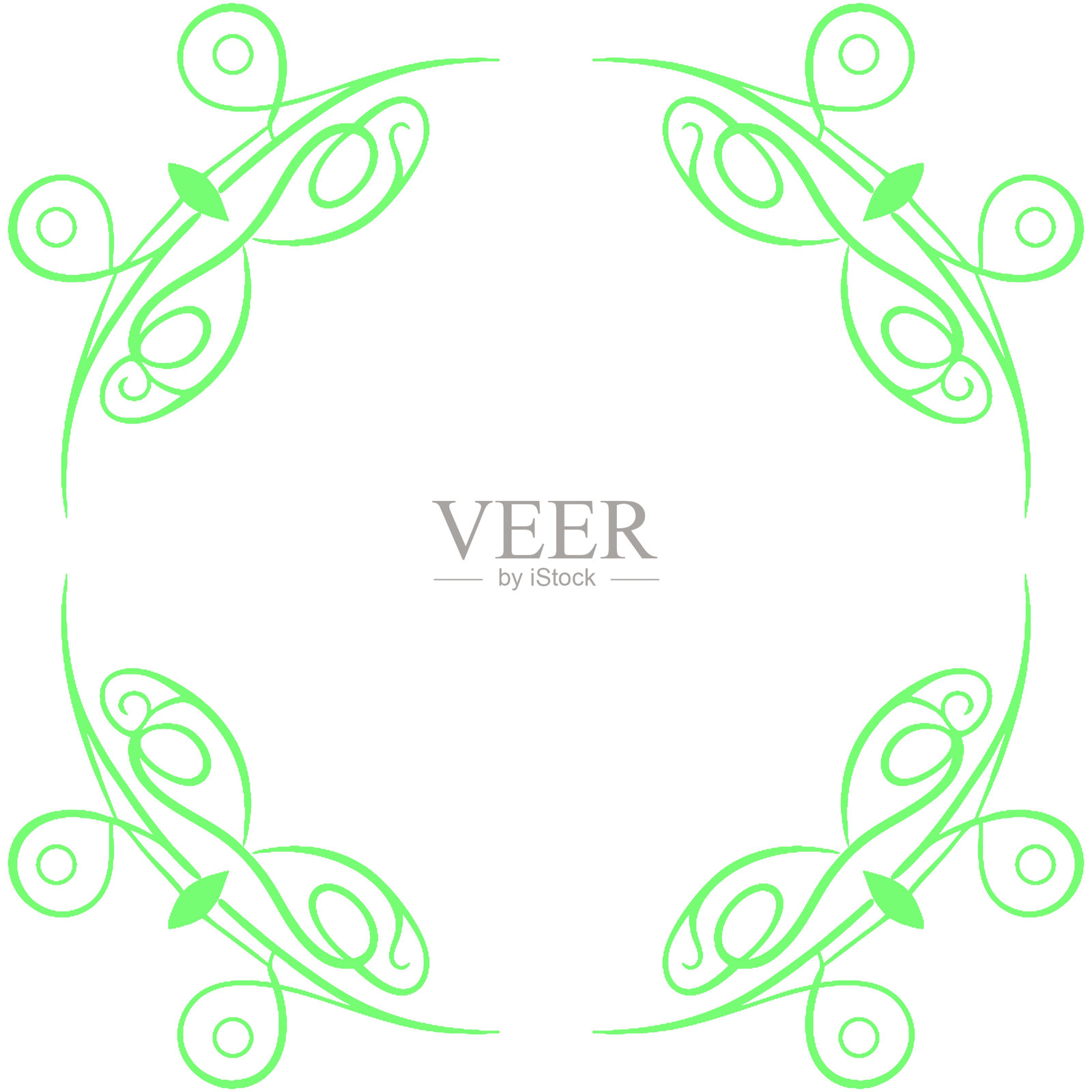 装饰性复古花纹的矢量插图。复古风格。插画图片素材