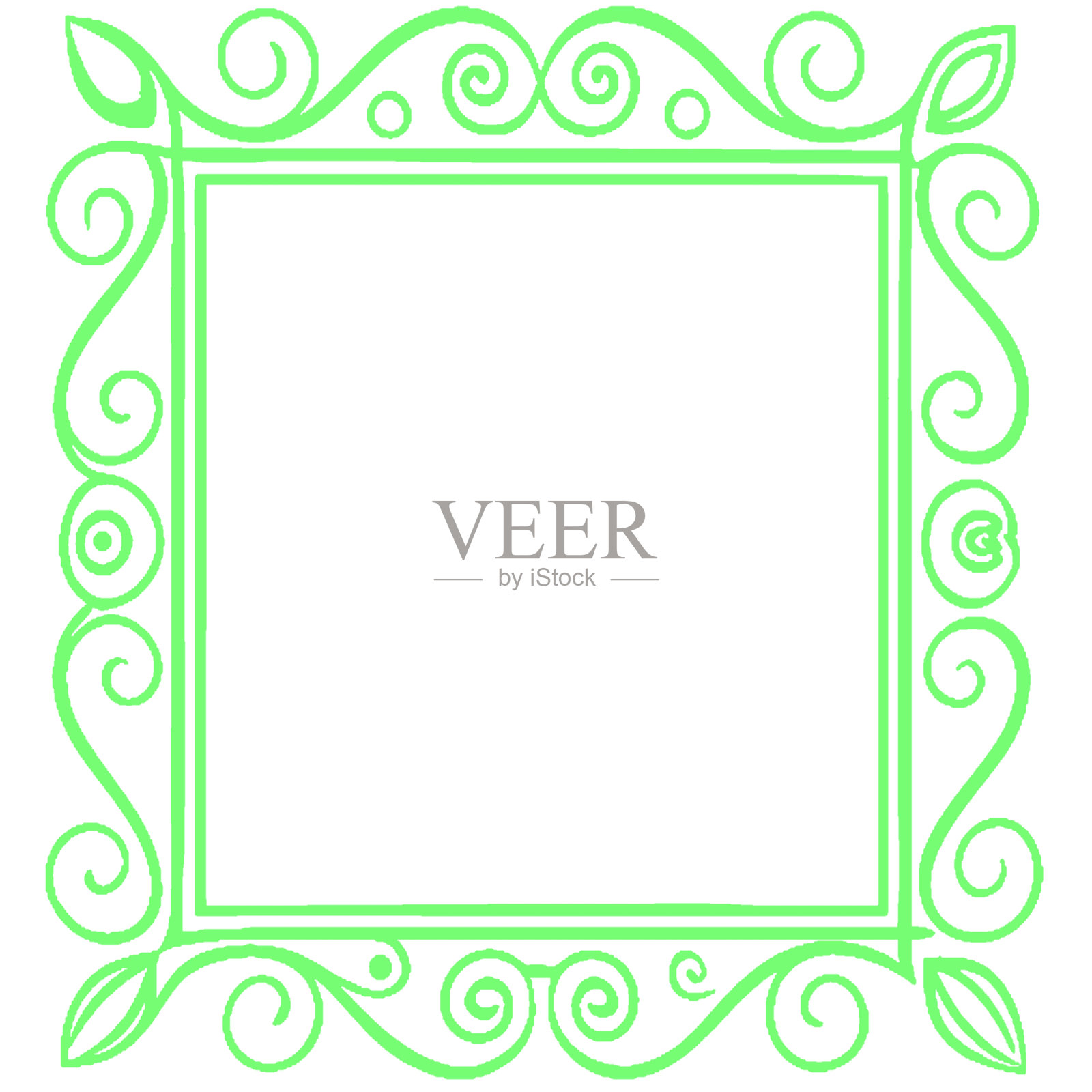 装饰性复古花纹的矢量插图。复古风格。插画图片素材