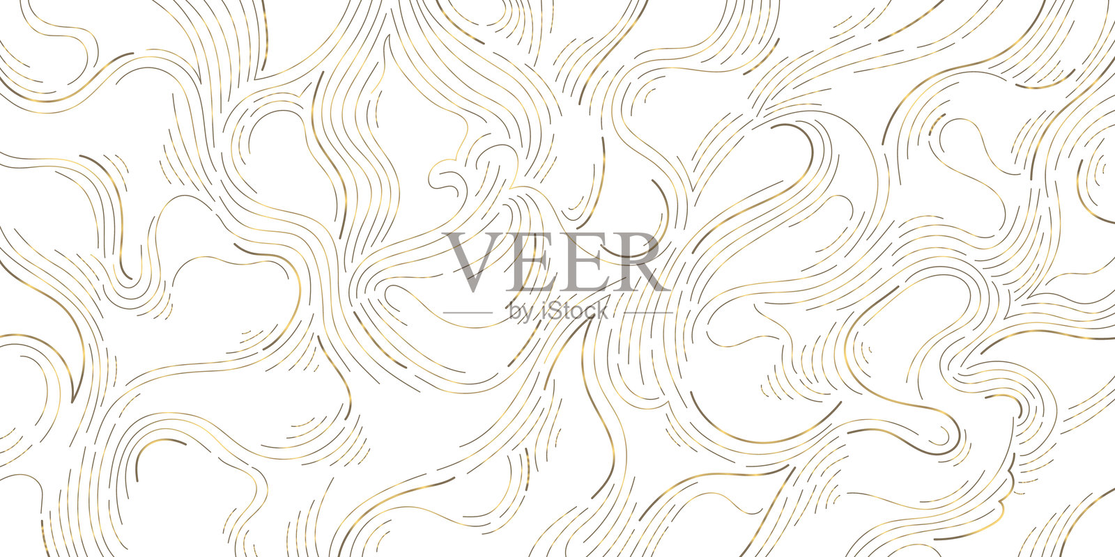 矢量波浪线条图案，木纹，奢华优雅的日本风格插图。漩涡艺术背景，海洋模板。插画图片素材