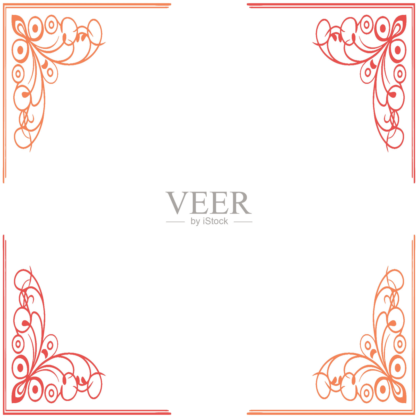 装饰性复古花纹的矢量插图。复古风格。插画图片素材