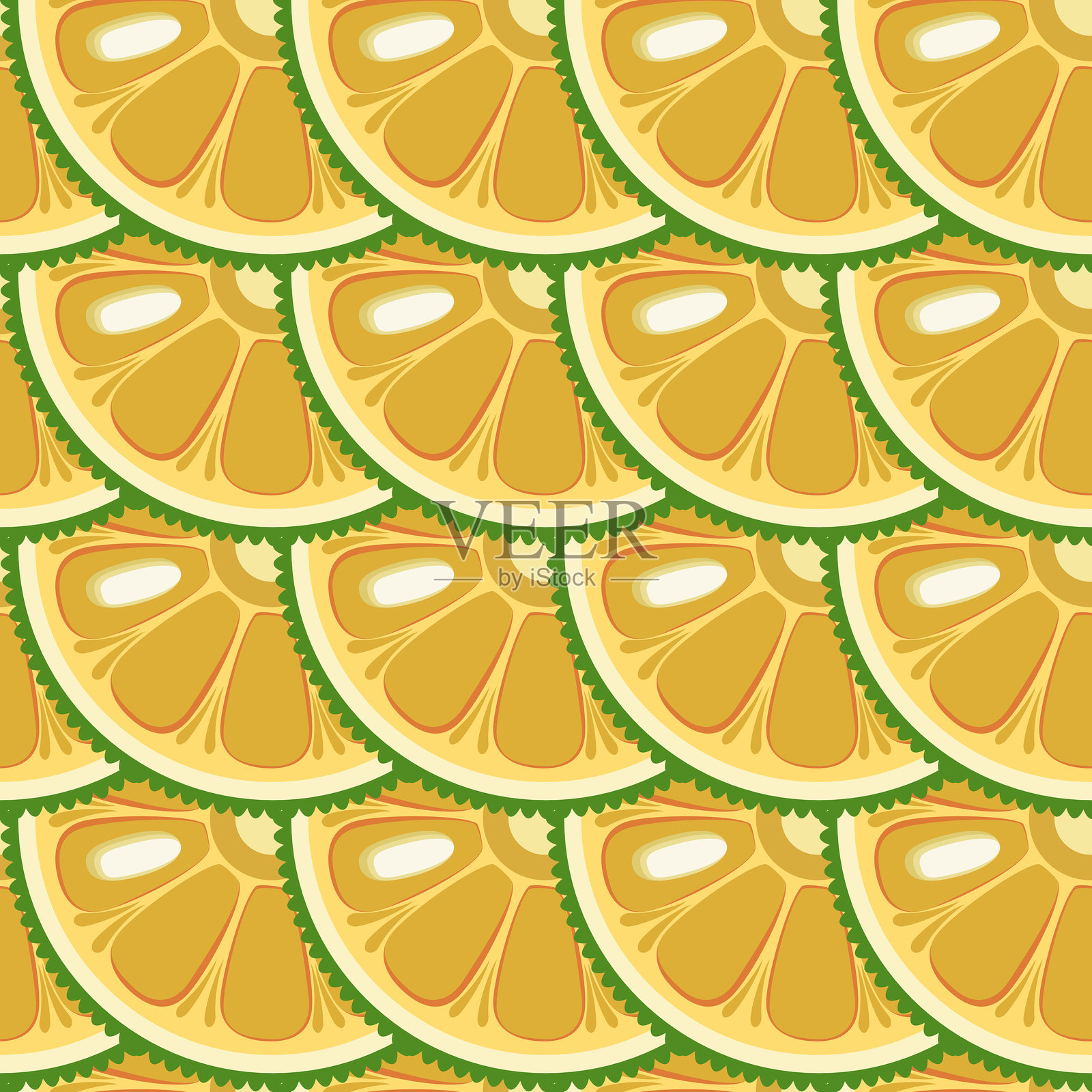 菠萝蜜水果无缝图案插画图片素材