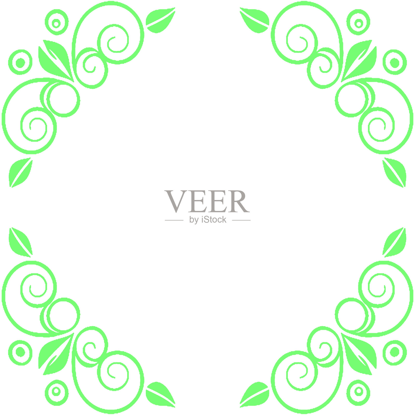 装饰性复古花纹的矢量插图。复古风格。插画图片素材