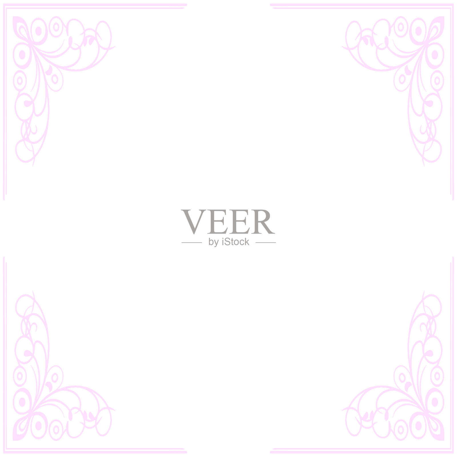 装饰性复古花纹的矢量插图。复古风格。插画图片素材