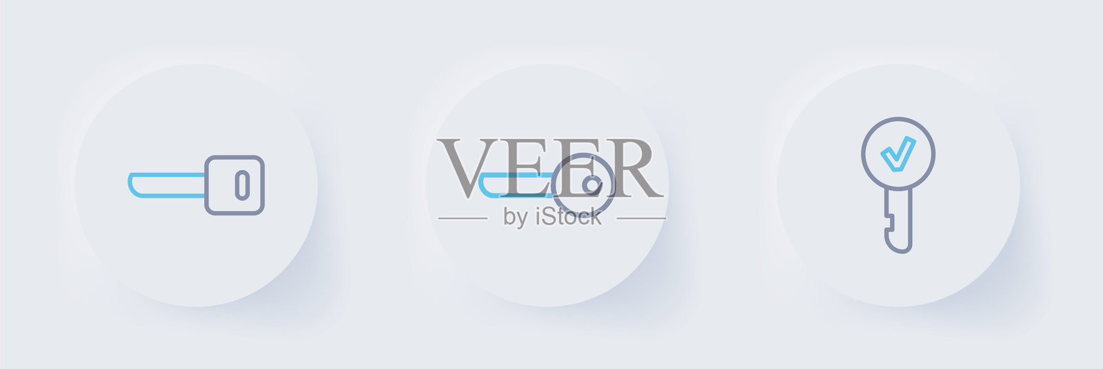 设置线条关键和图标。矢量图插画图片素材