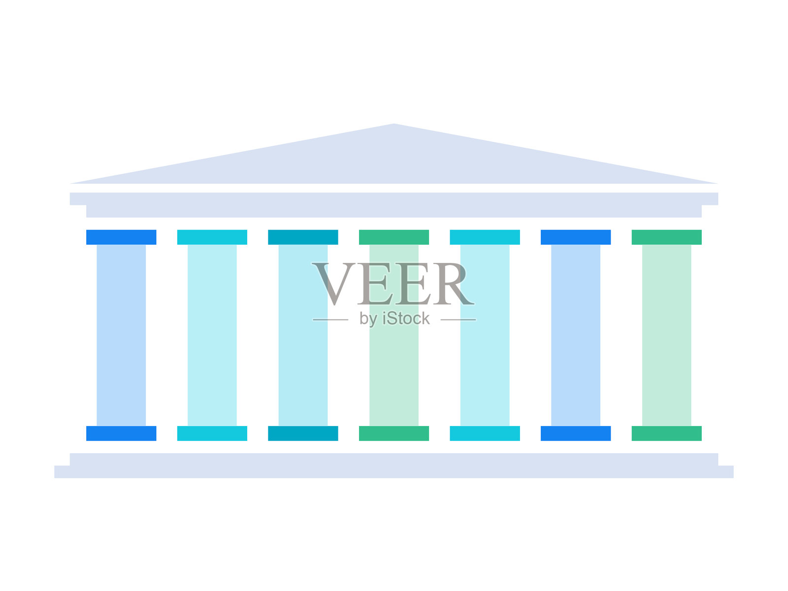 七根支柱图示插画图片素材