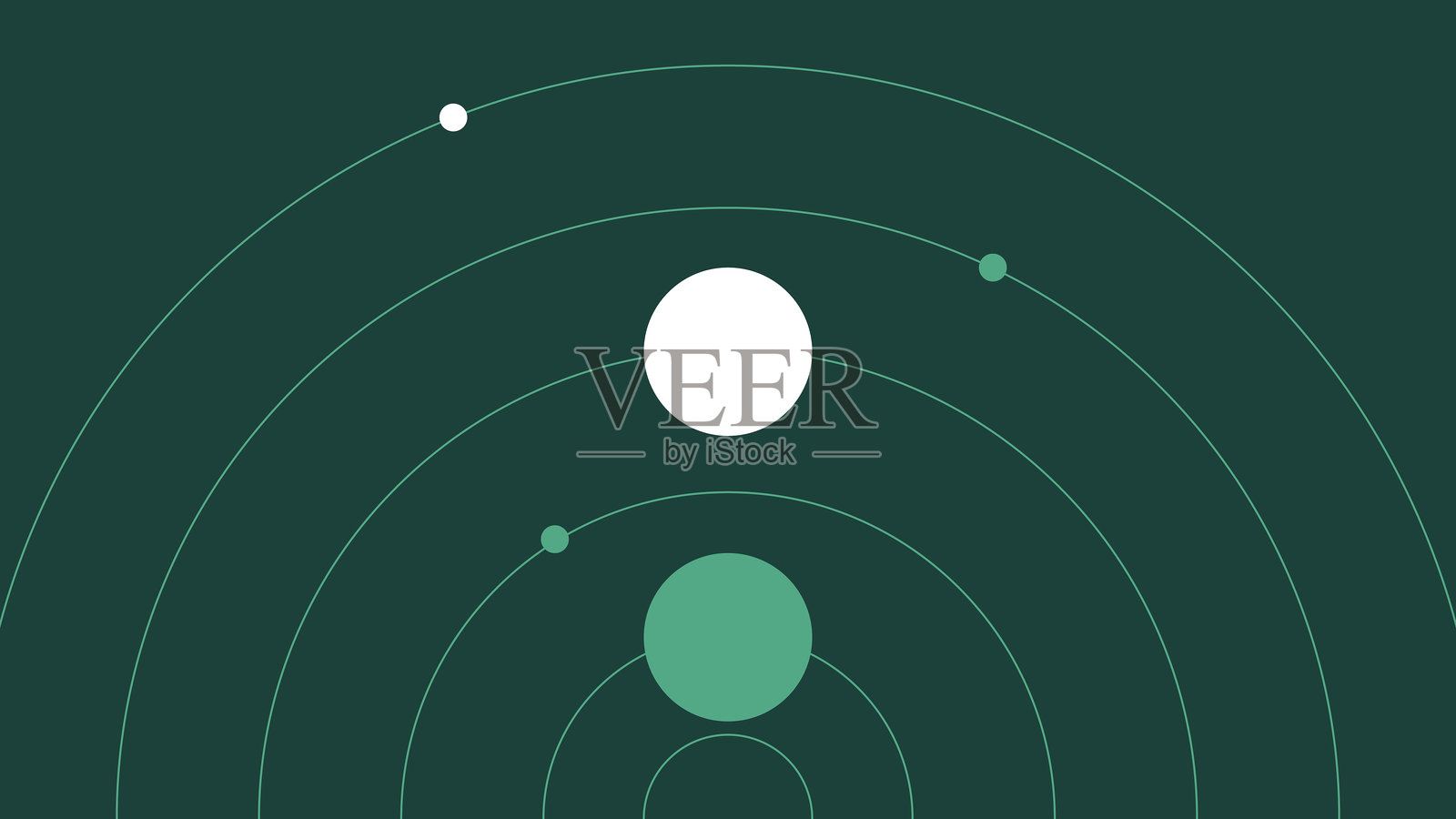 未来的宇宙轨道元素插画图片素材