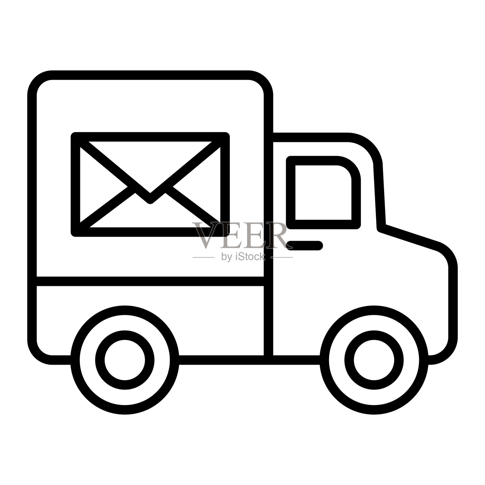 邮政车图标插画图片素材