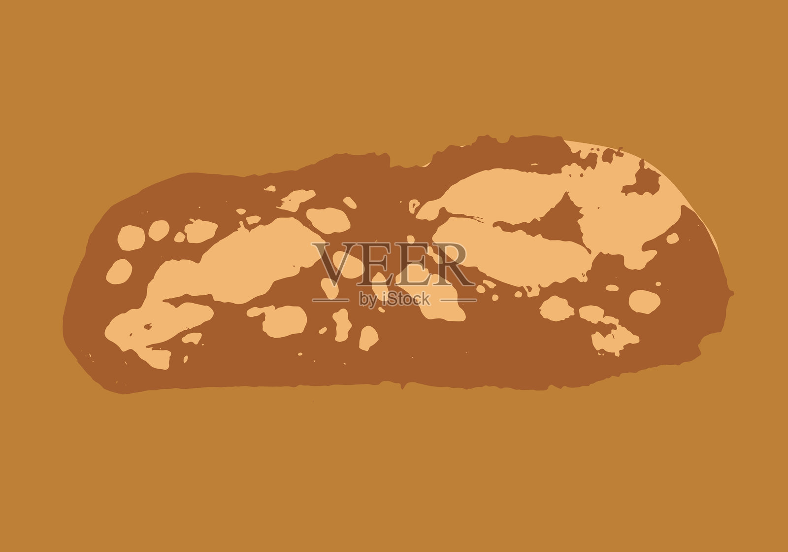 手绘纹理的面包矢量图，适用于横幅、传单、海报、包装和标签设计插画图片素材