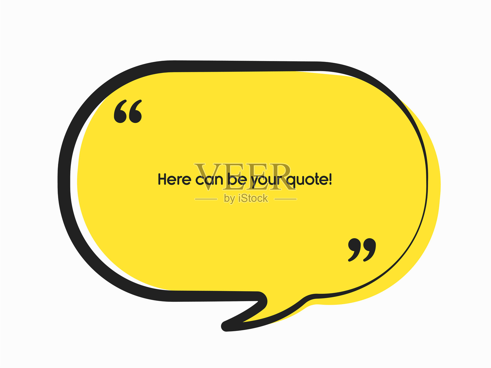 对话气泡。引用文本的空间，框架消息插画图片素材