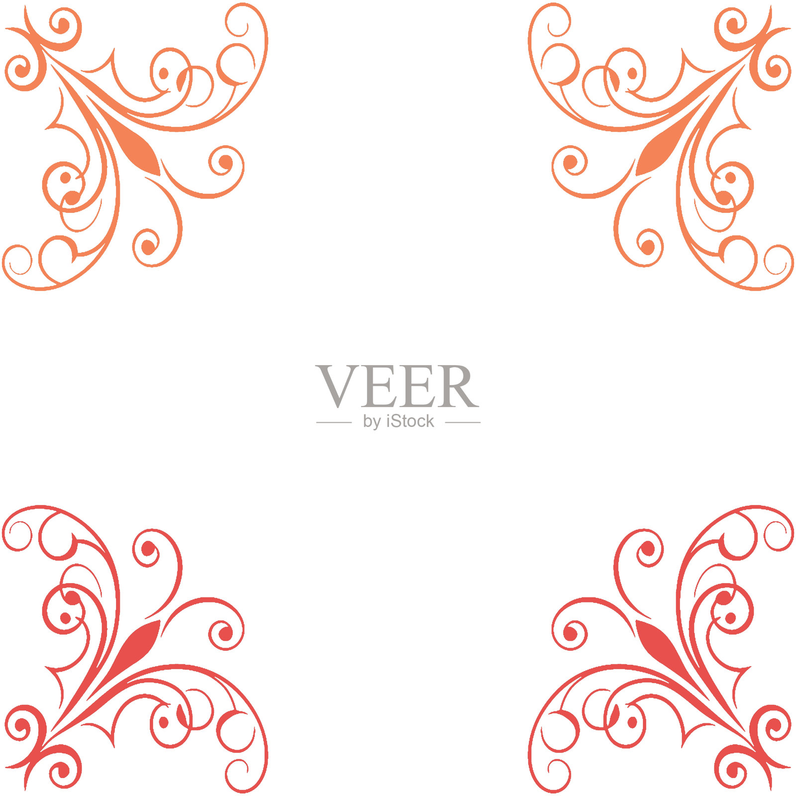 装饰性复古花纹的矢量插图。复古风格。插画图片素材