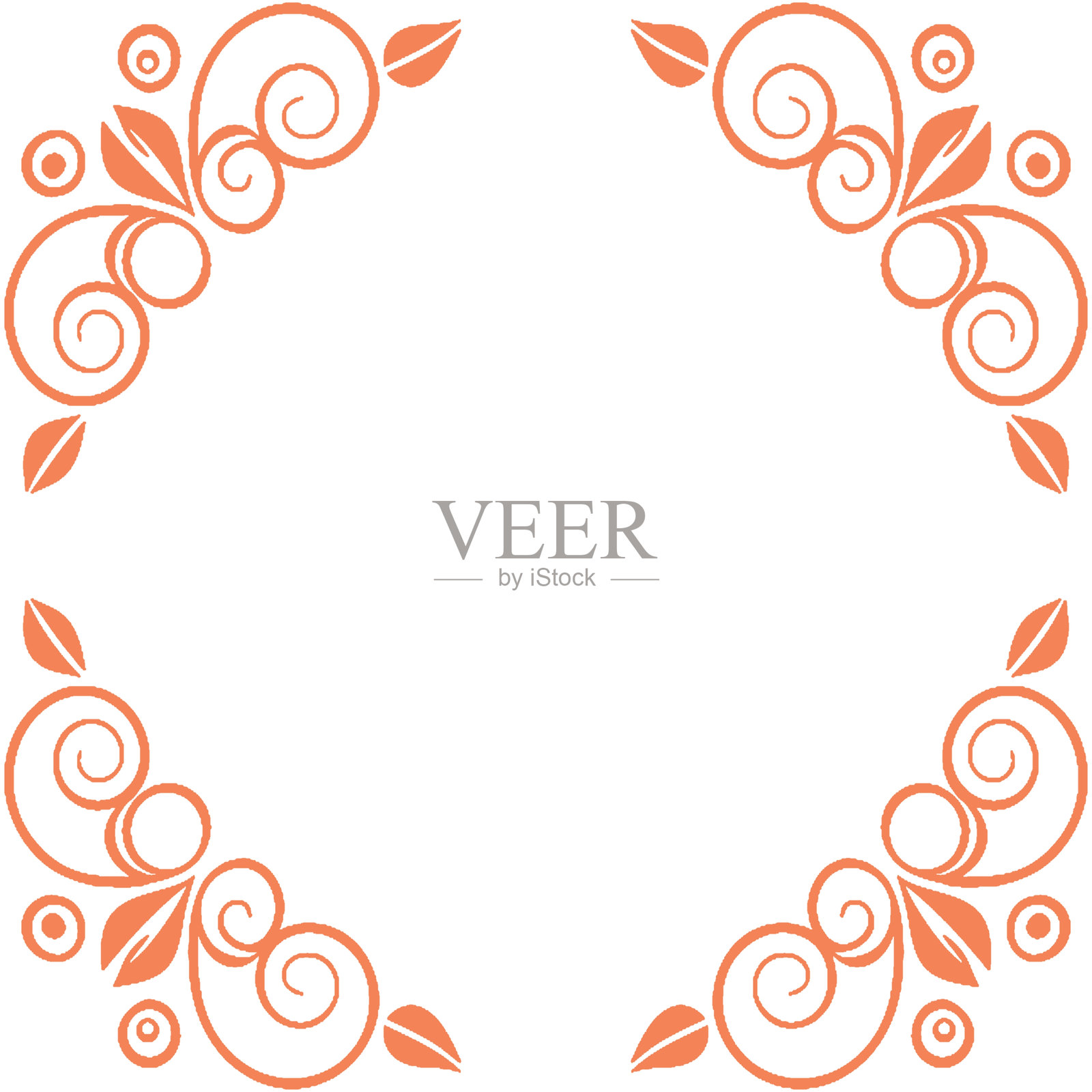 装饰性复古花纹的矢量插图。复古风格。插画图片素材