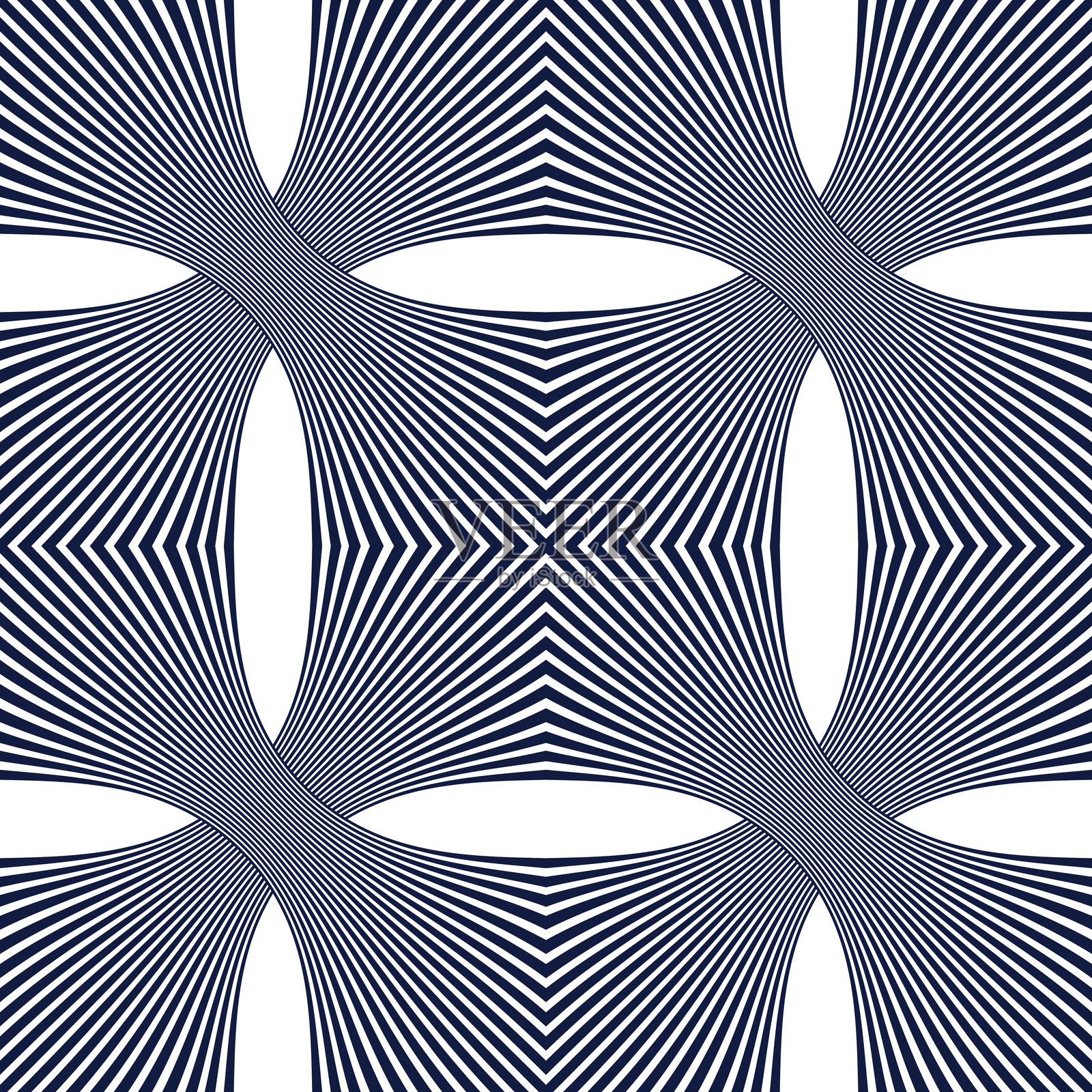 迷幻的无缝图案，矢量光学错觉线条的无尽抽象背景，光学艺术线性条纹超现实的无尽壁纸。插画图片素材