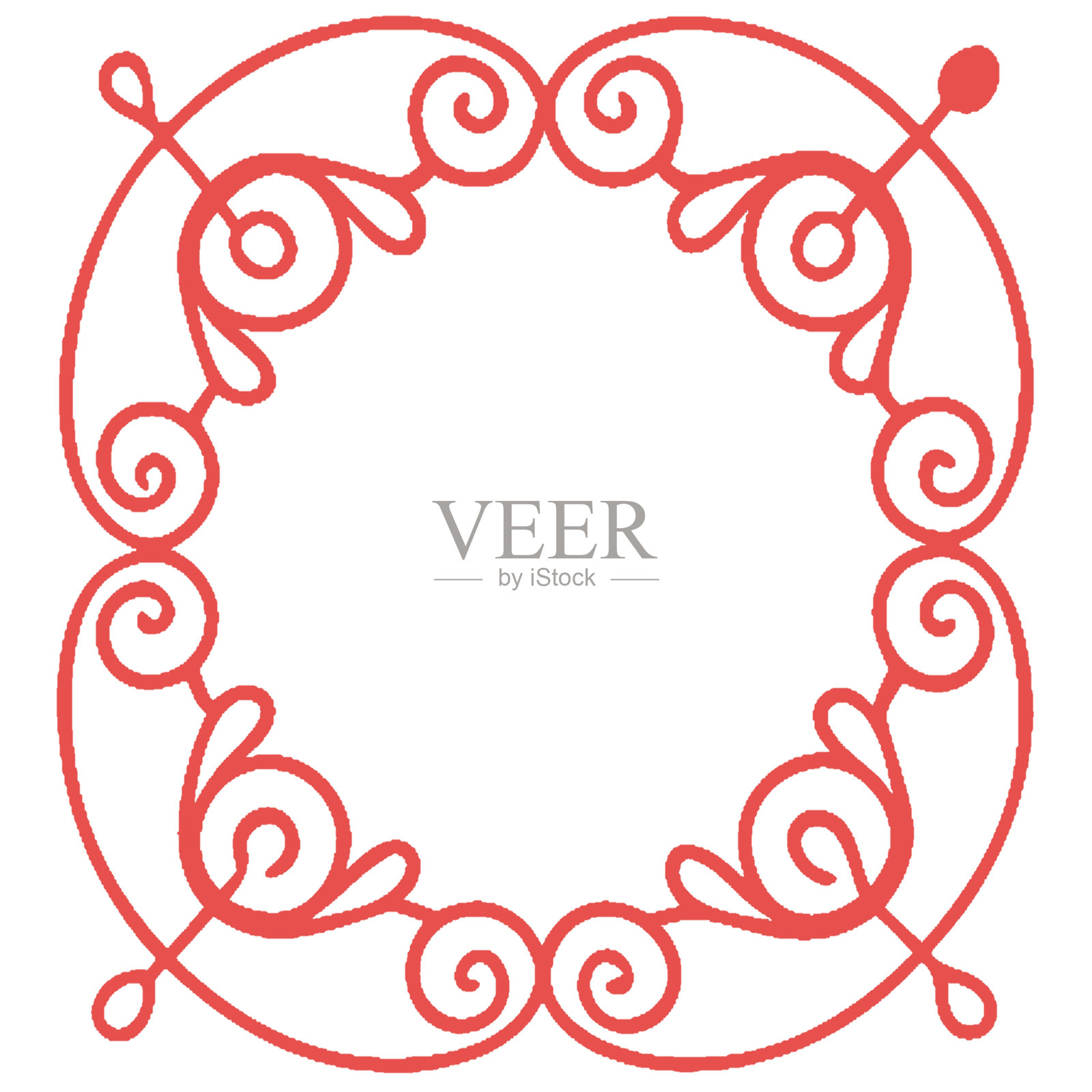 装饰性复古花纹的矢量插图。复古风格。插画图片素材