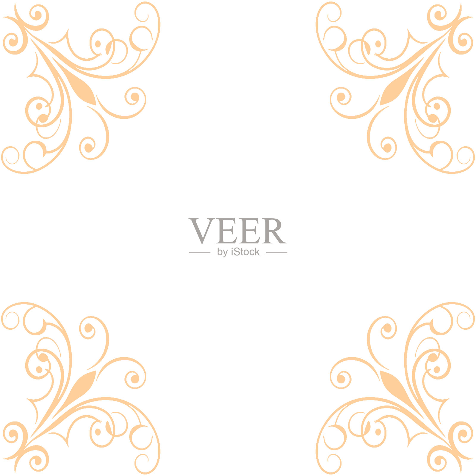 装饰性复古花纹的矢量插图。复古风格。插画图片素材