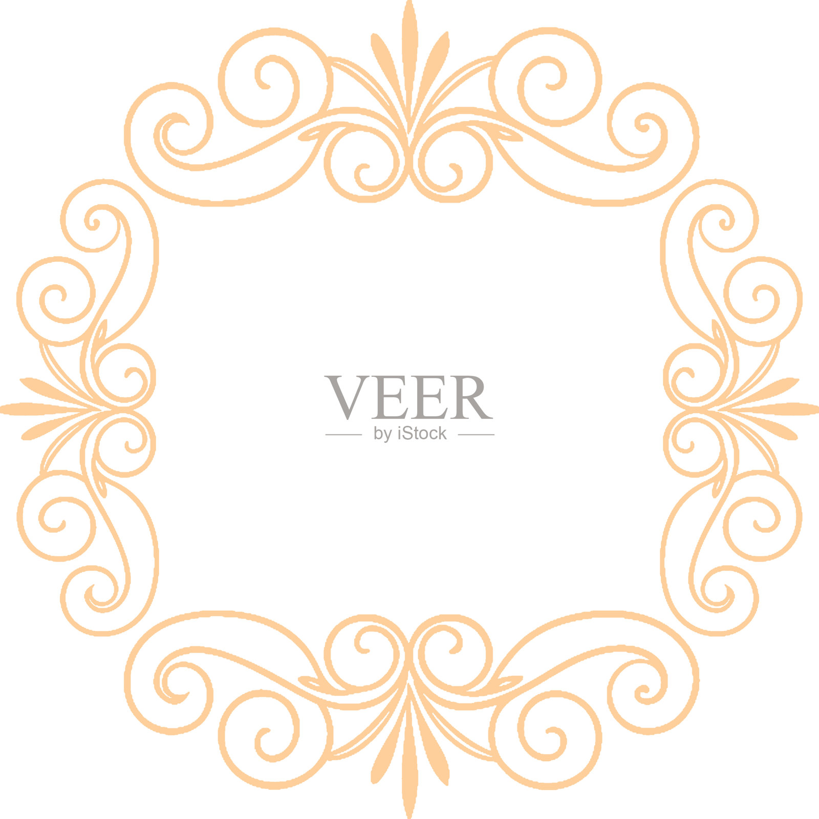 装饰性复古花纹的矢量插图。复古风格。插画图片素材