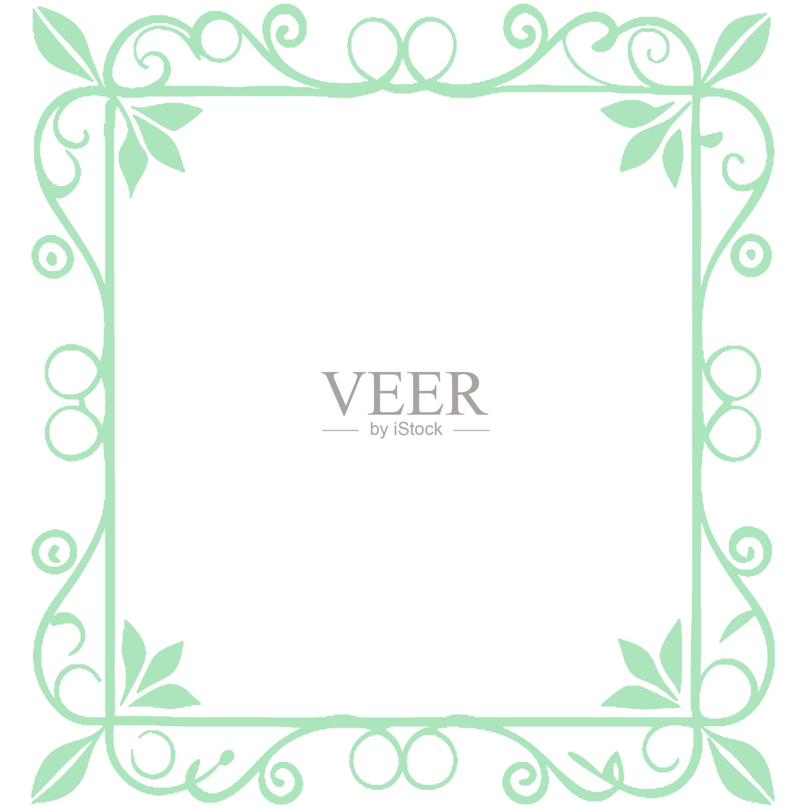 装饰性复古花纹的矢量插图。复古风格。插画图片素材