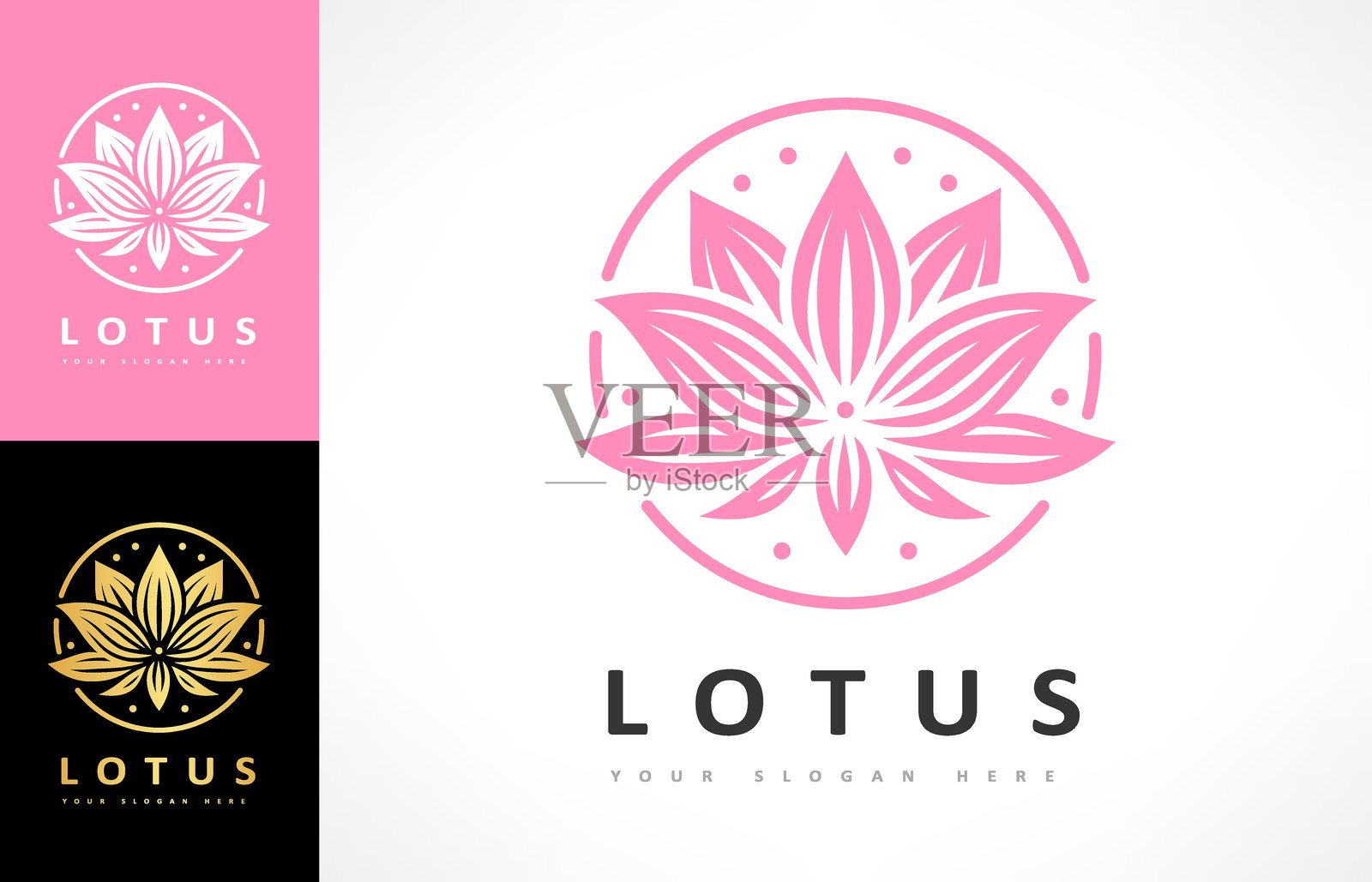 莲花插图矢量设计插画图片素材