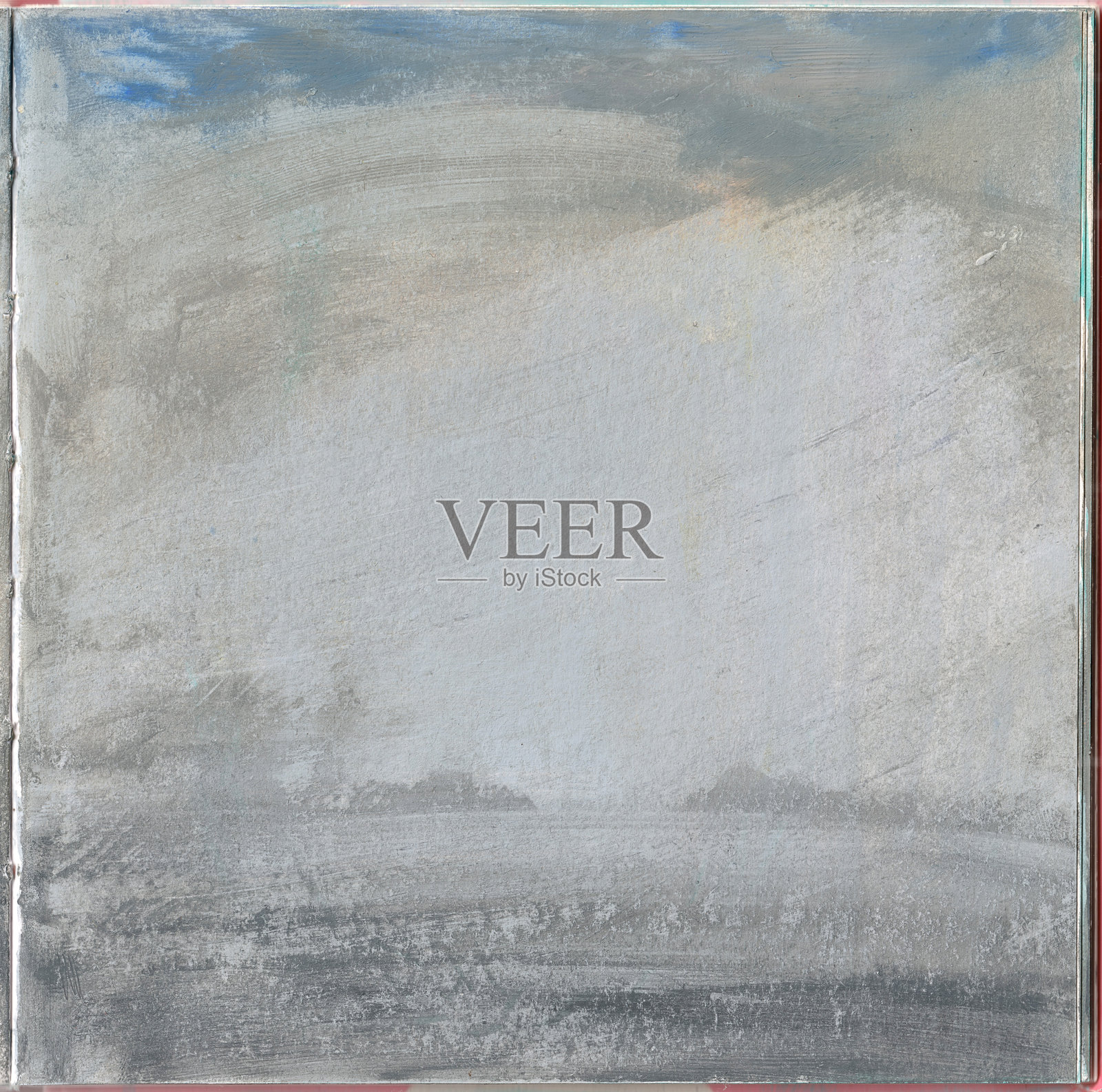 带有灰色、蓝色和棕色油漆污渍的抽象背景。方形格式的抽象艺术背景，具有丙烯画纹理。插画图片素材