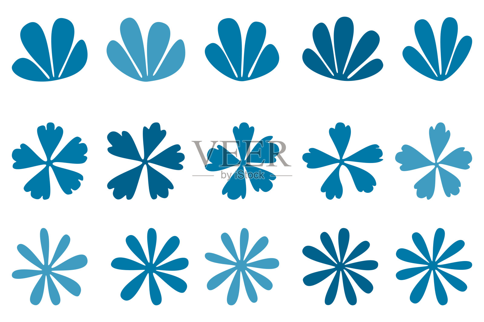 涂鸦艺术矢量插图。抽象。花朵、叶子、曲线、波浪线。创意装饰。明亮、有趣、可爱。用于构图、装饰和图形背景的无缝面料图案。插画图片素材