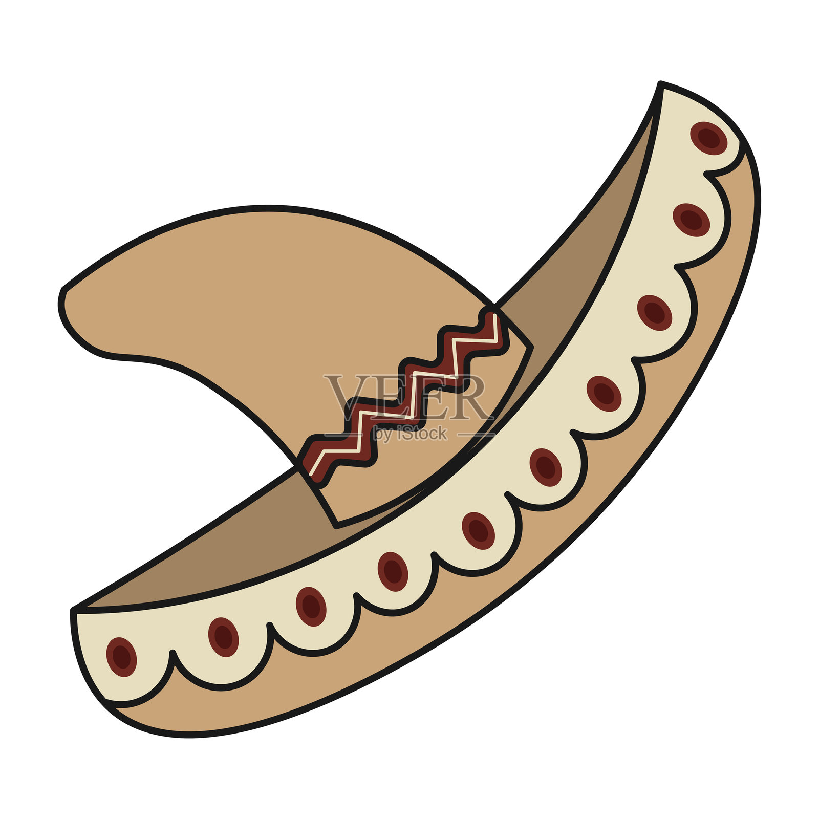 孤立的墨西哥帽子矢量插图插画图片素材