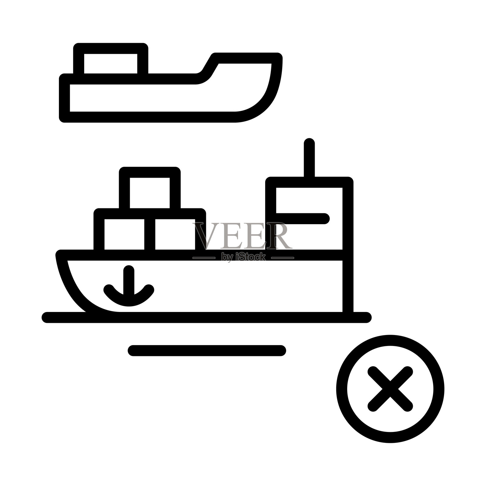 禁止运输图标插画图片素材