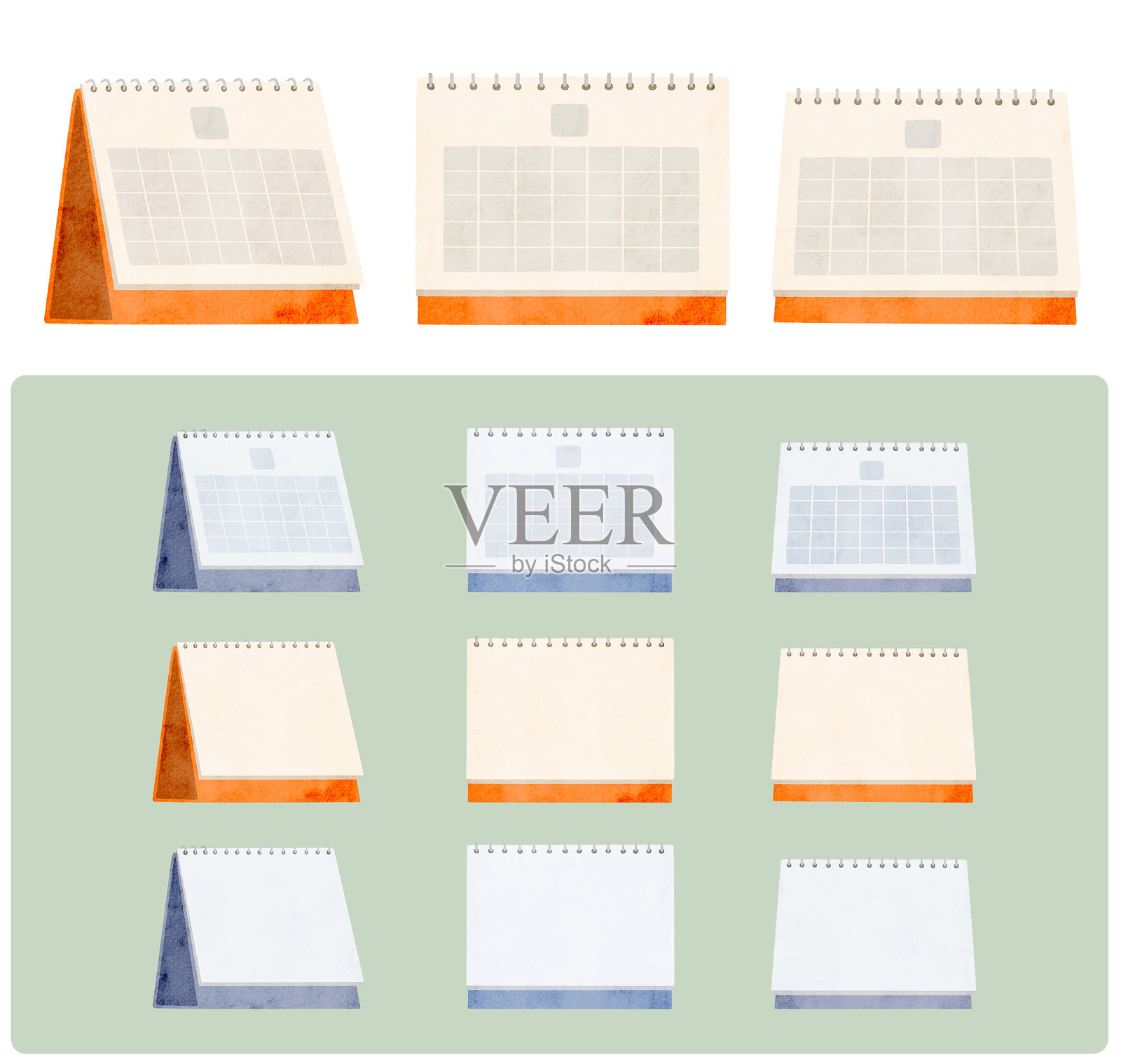 桌面日历概念插图 - 日程管理与规划器插画图片素材