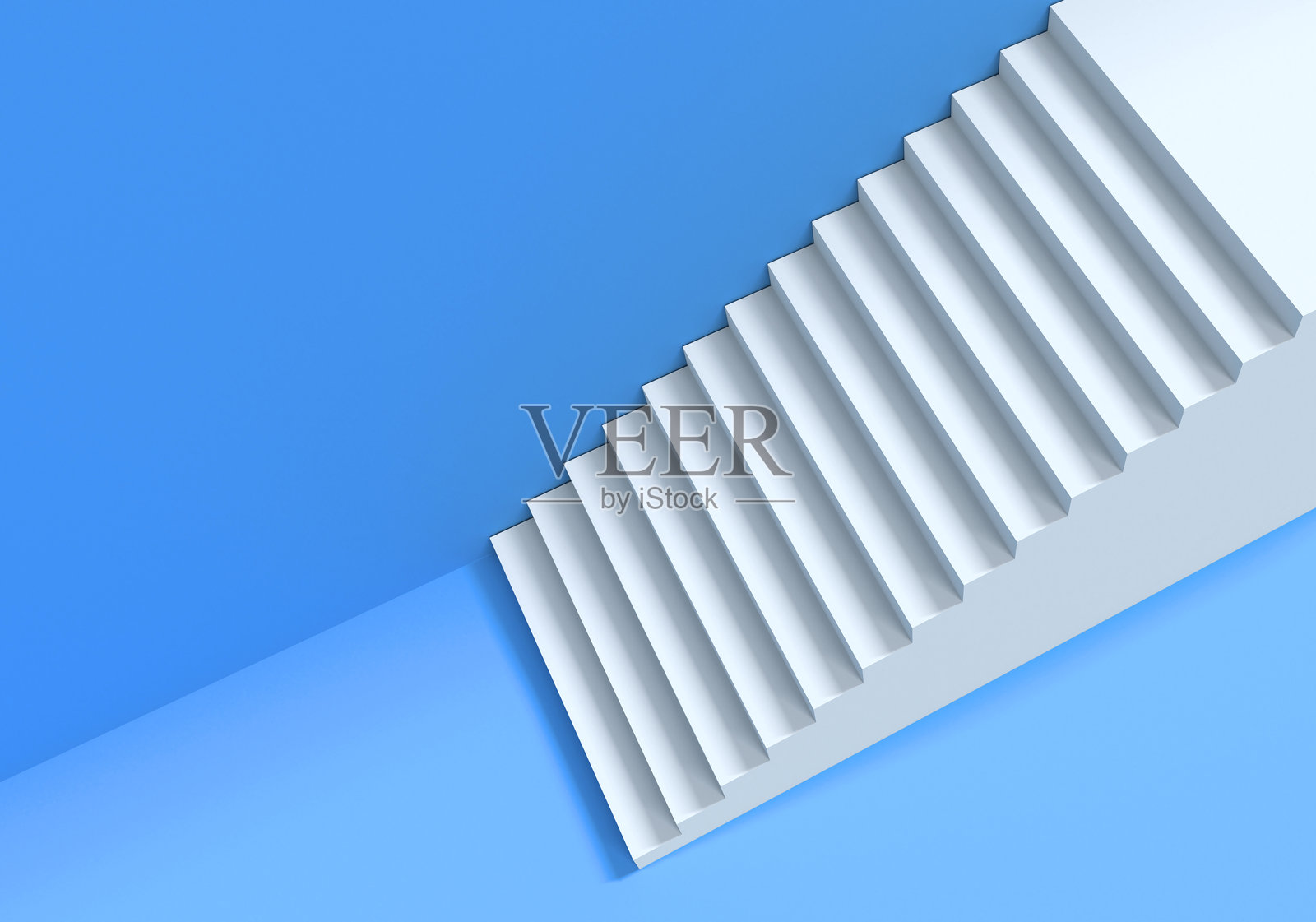 Stairs on a blue background. Business growth concept and the path to success照片摄影图片