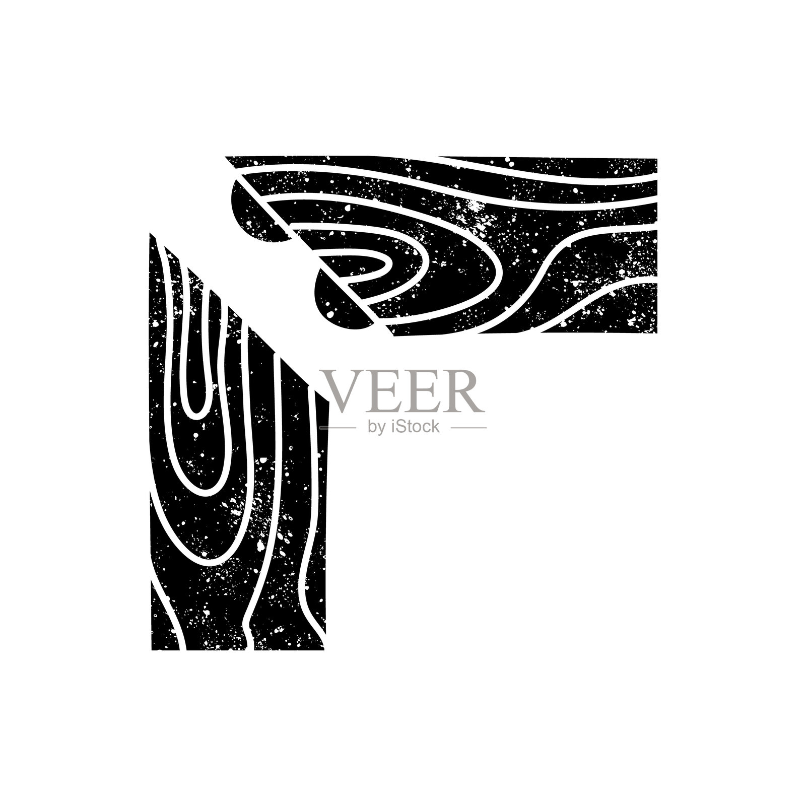 角木接头使用饼干榫的黑色手绘图标，带有粗糙外观插画图片素材