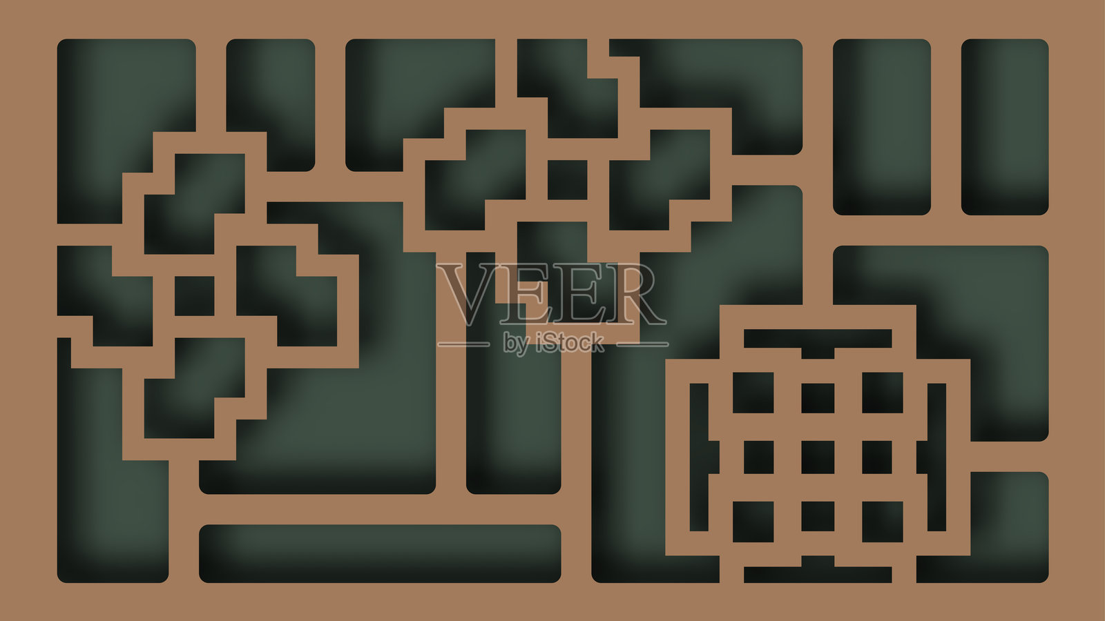 抽象几何剪纸和分层背景插画图片素材