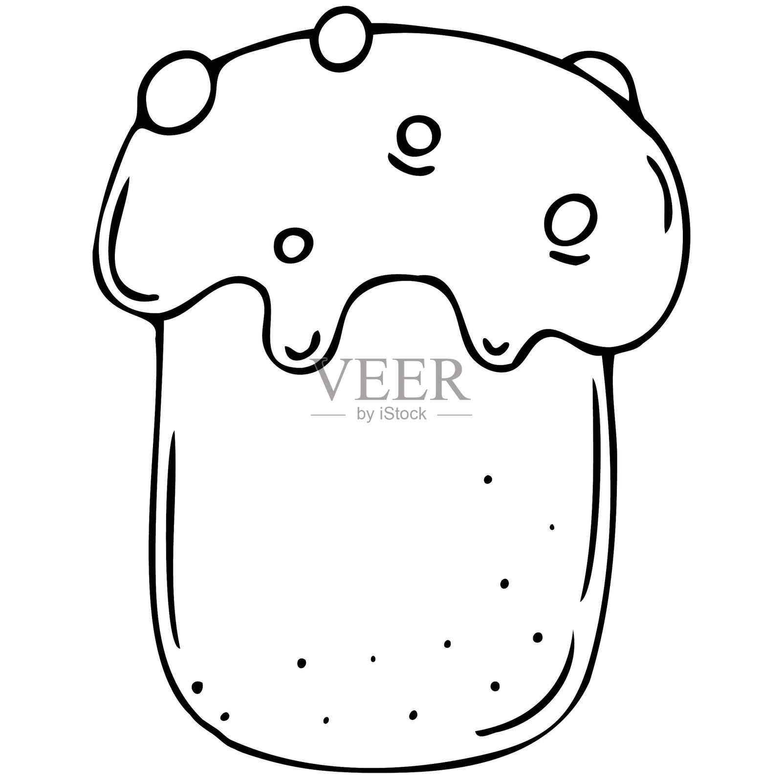 复活节春季传统蛋糕库里奇，复活节的矢量孤立设计元素，手绘涂鸦元素，着色插画图片素材