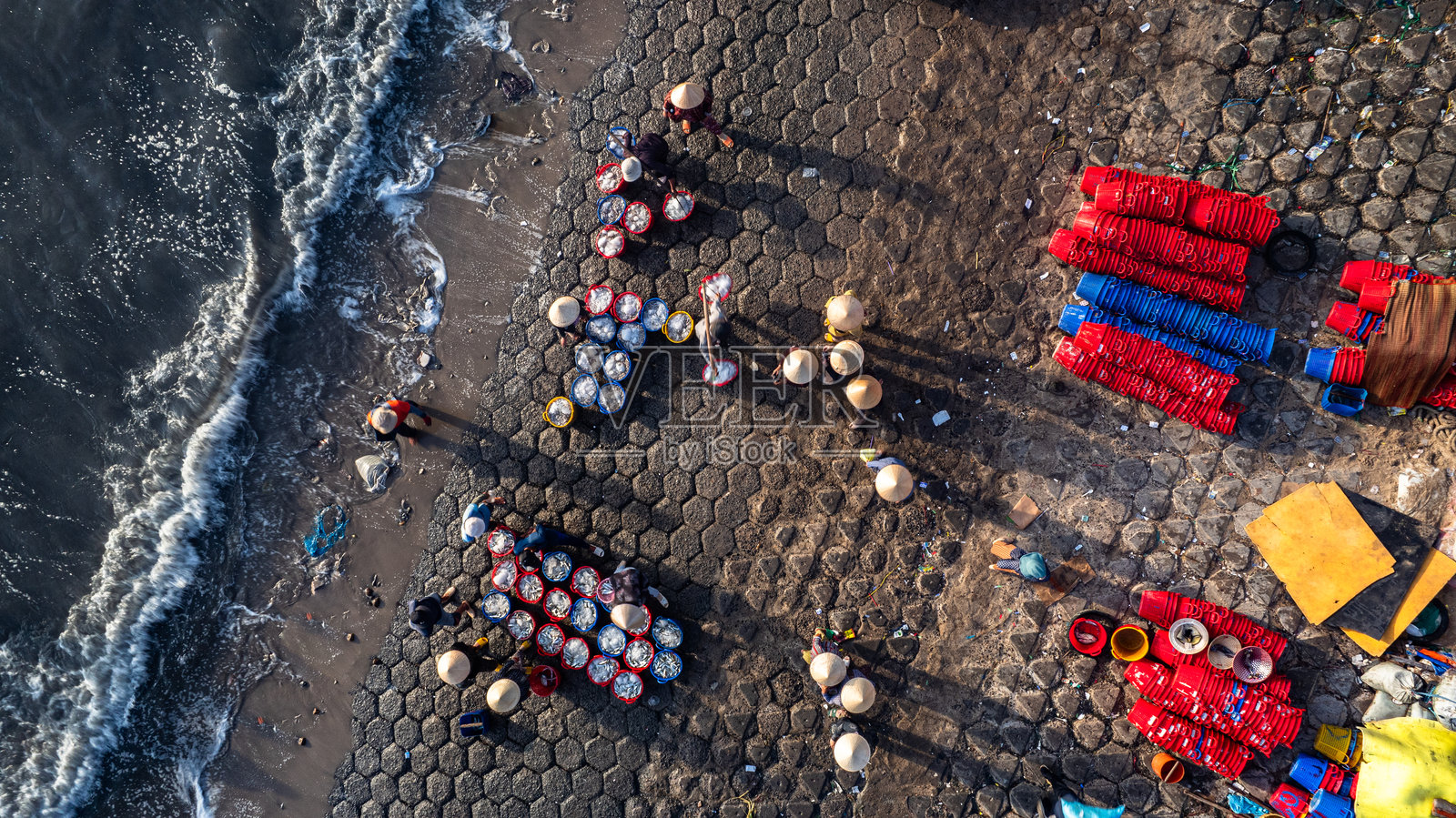 平顺省富克渔港的黎明照片摄影图片