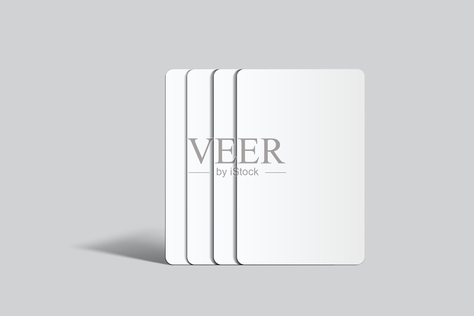 扑克牌样机。空白扑克手牌，成功的游戏，下注，赌场广告，赌博业务，游戏卡片或便条卡，贺卡，邀请函，信用卡，名片孤立展示。插画图片素材