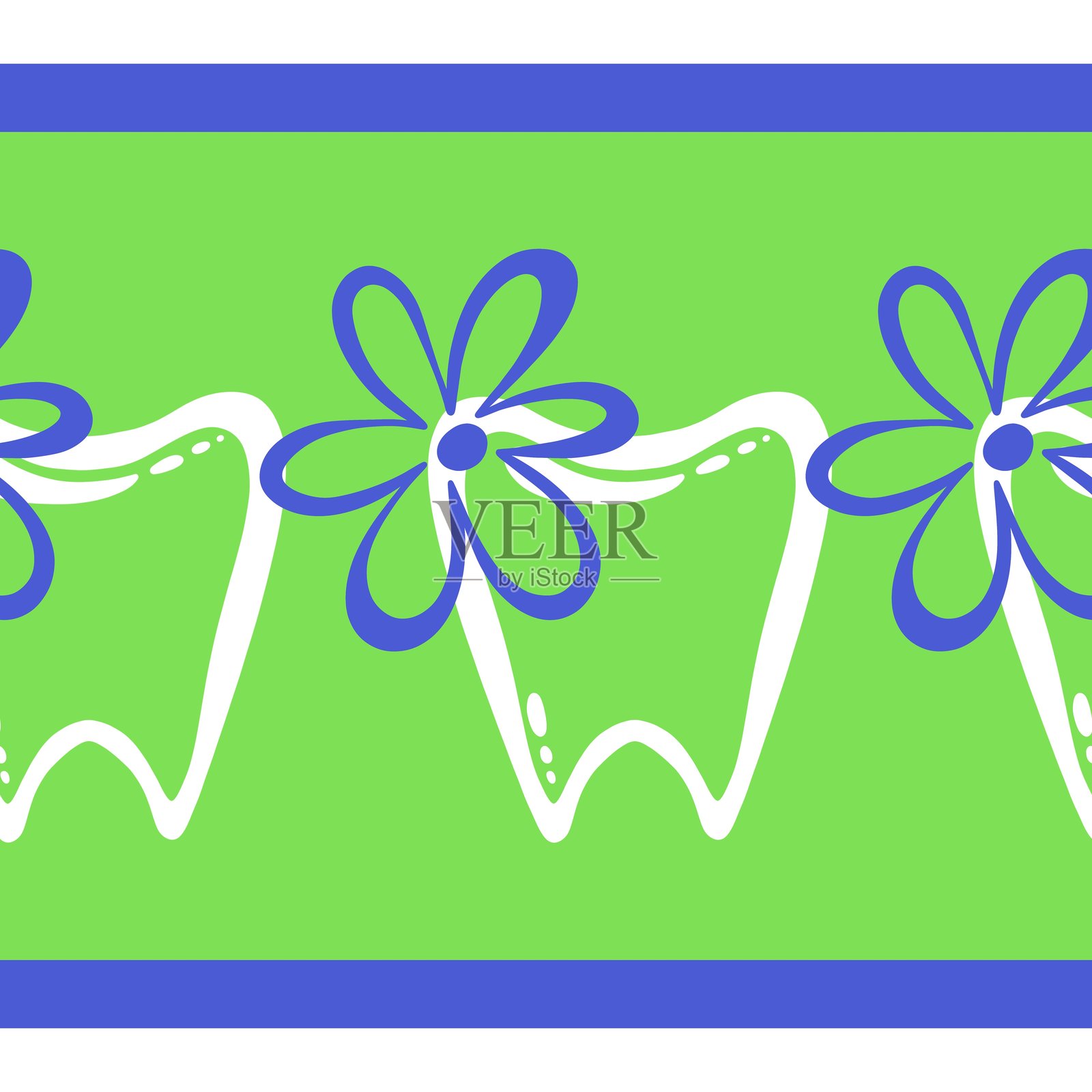 医学牙齿无缝图案用于面料和纺织品插画图片素材