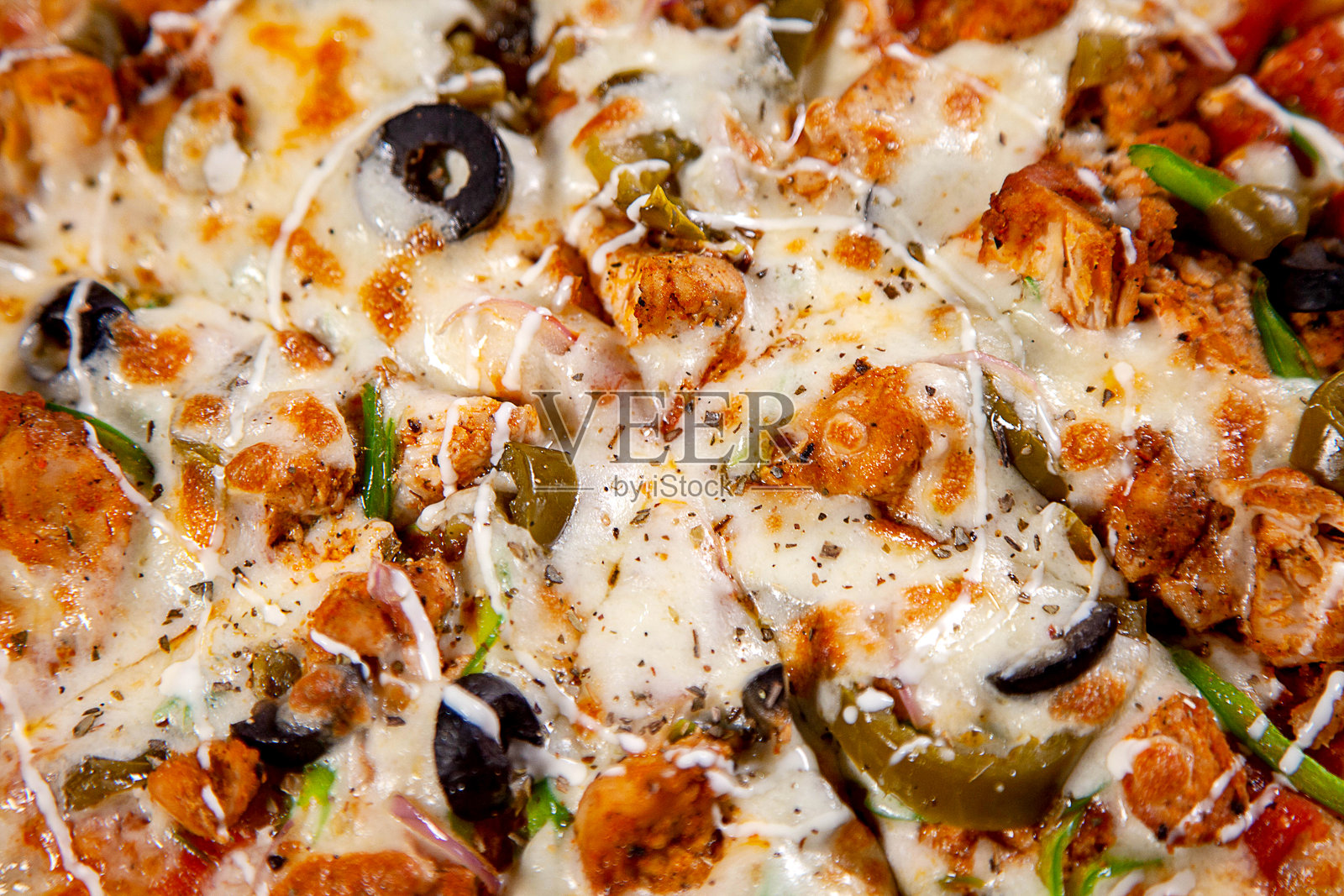 墨西哥风味的木火烤披萨照片摄影图片