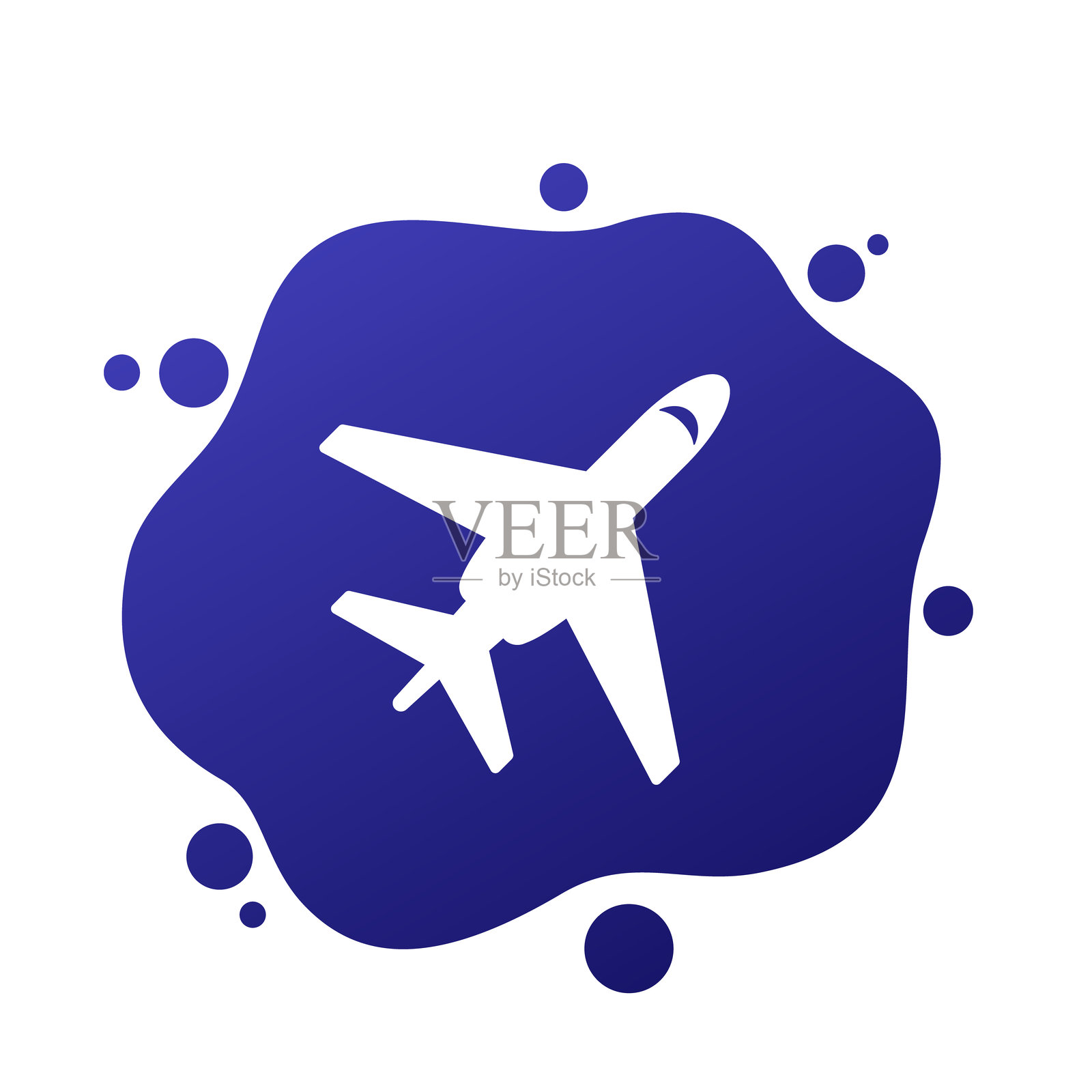 私人飞机图标，商务喷气机插画图片素材