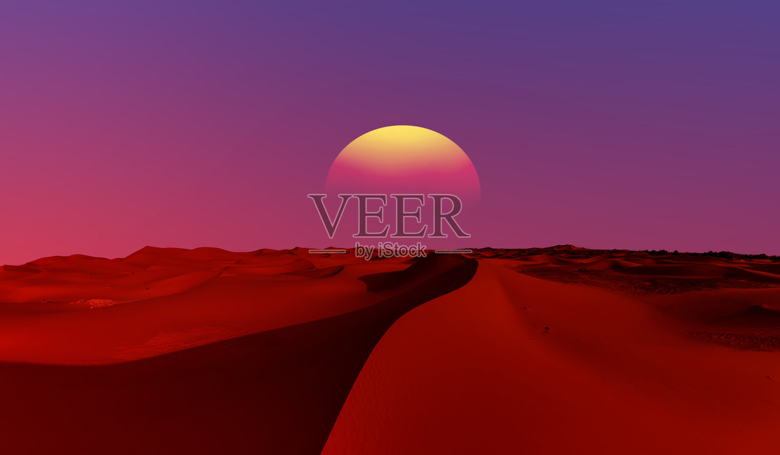 撒哈拉沙漠的沙丘在惊人的日出时分，梅尔祖卡，摩洛哥 - 摩洛哥沙漠中的橙色沙丘 - 撒哈拉沙漠，摩洛哥照片摄影图片