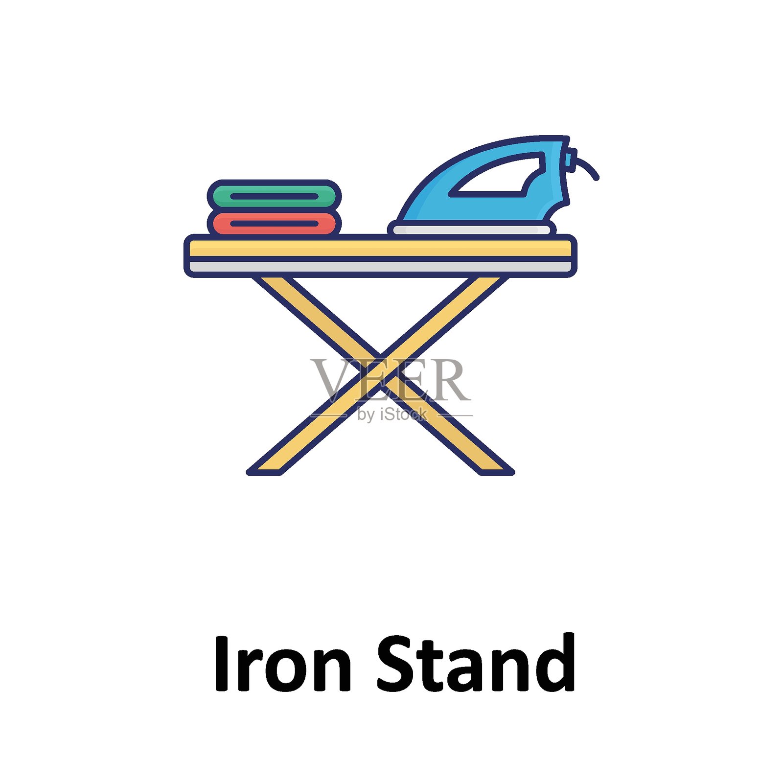 可编辑的铁架矢量图标插画图片素材