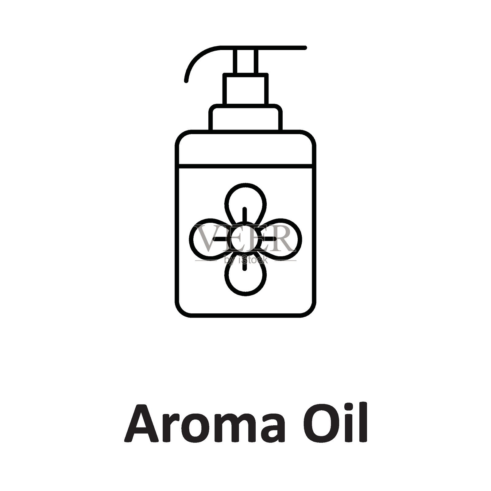 可轻松修改或编辑的香精油孤立矢量图标插画图片素材