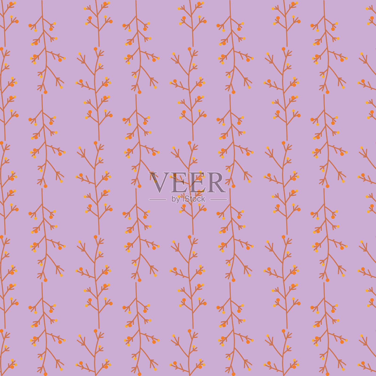 无缝花卉图案。自然主题的矢量纹理。插画图片素材