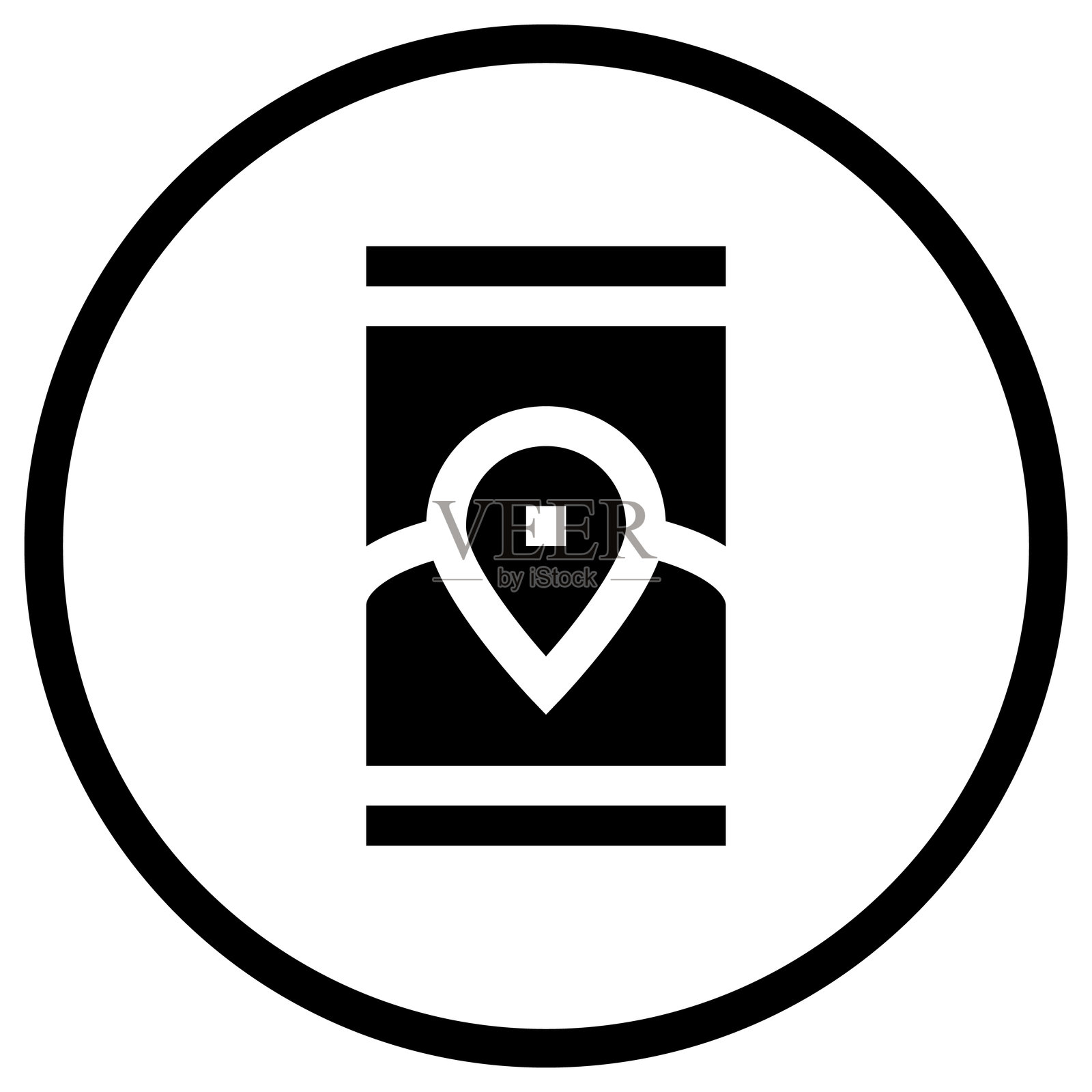 在线移动定位矢量图标设计插图插画图片素材